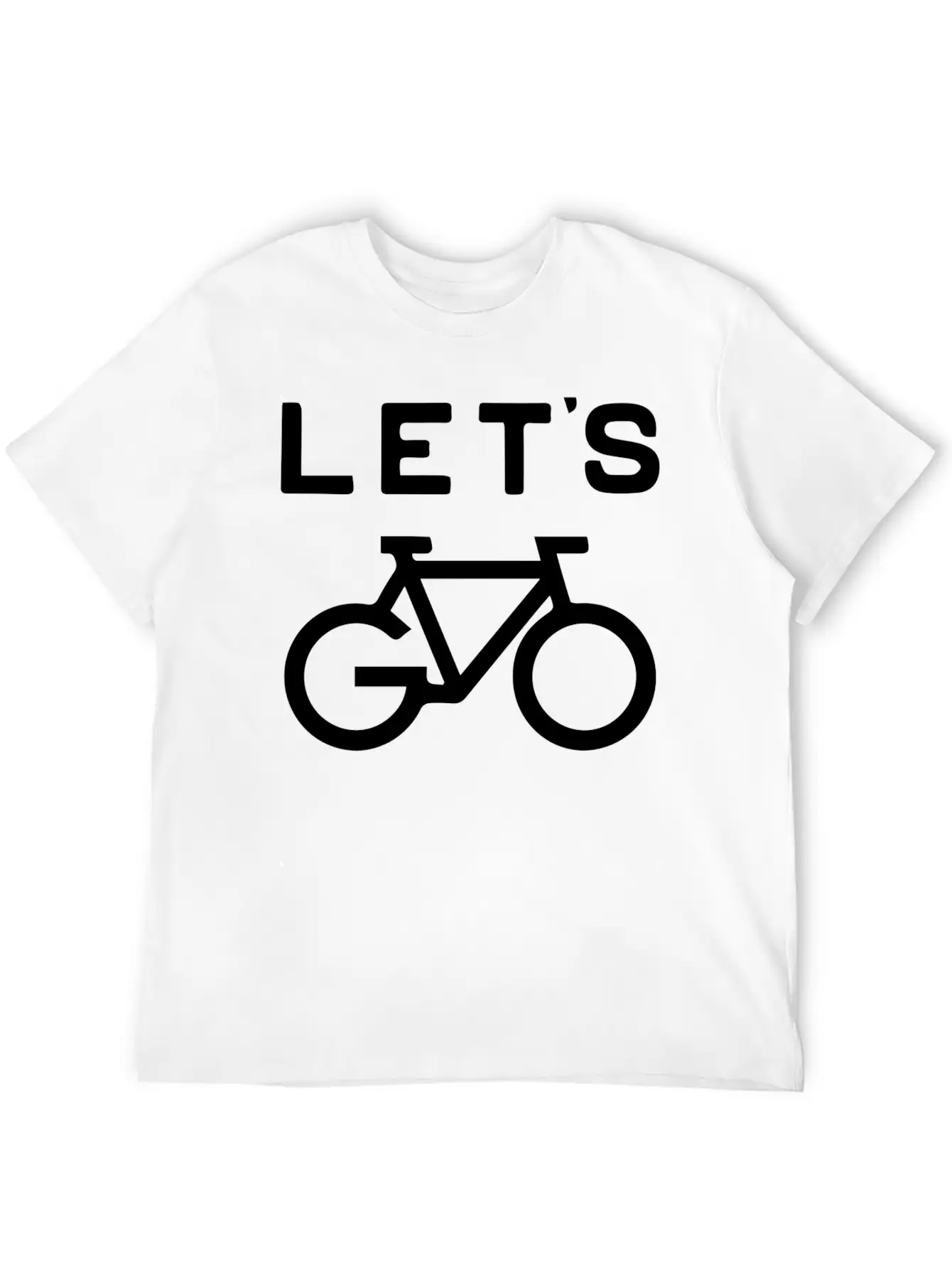 'Let's Cycle - Minimalist Design Classic Crew Neck Graphic Tee – Everyday Minimal Look