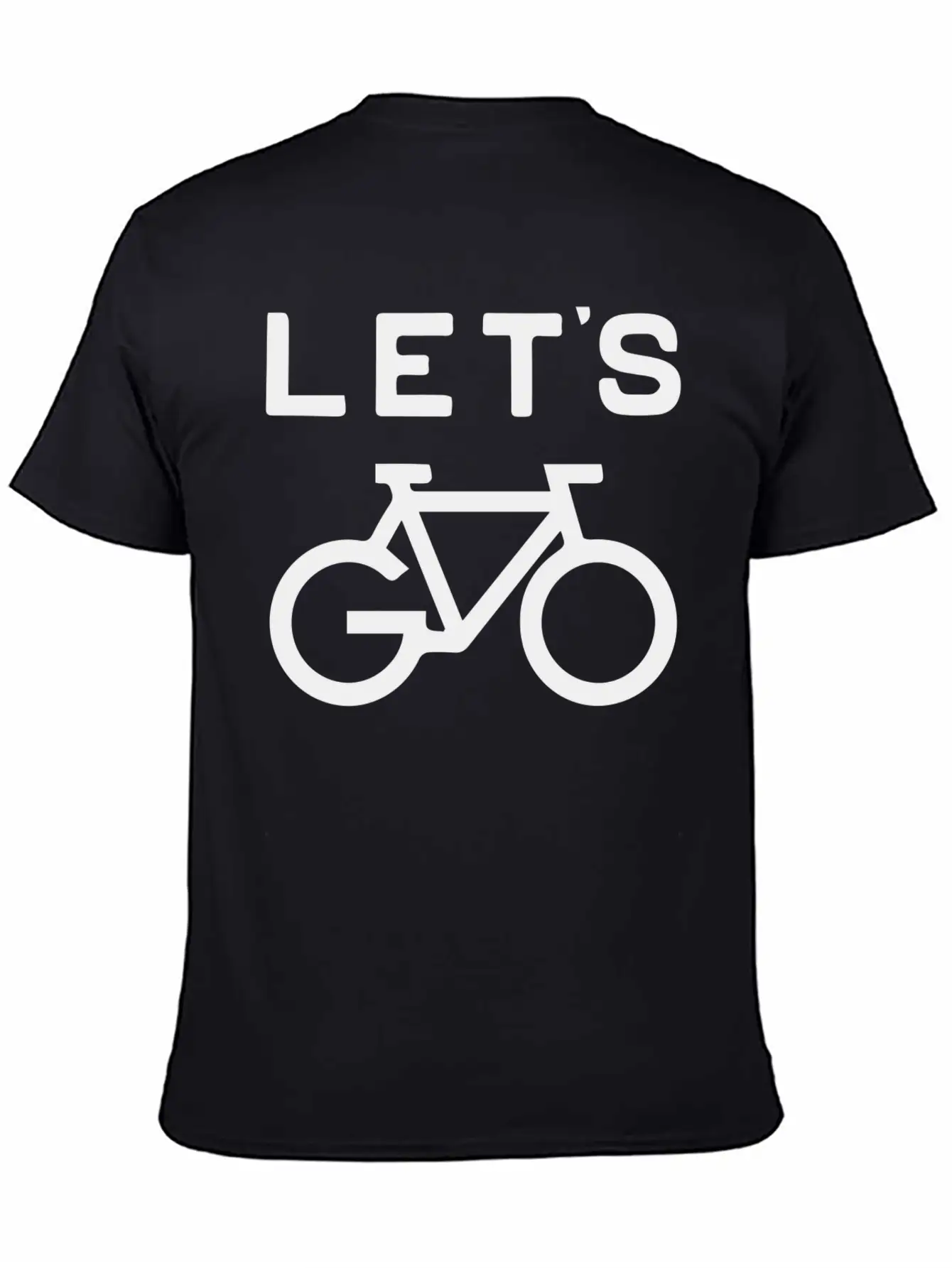 'Let's Cycle - Minimalist Design Classic Crew Neck Graphic Tee – Everyday Minimal Look