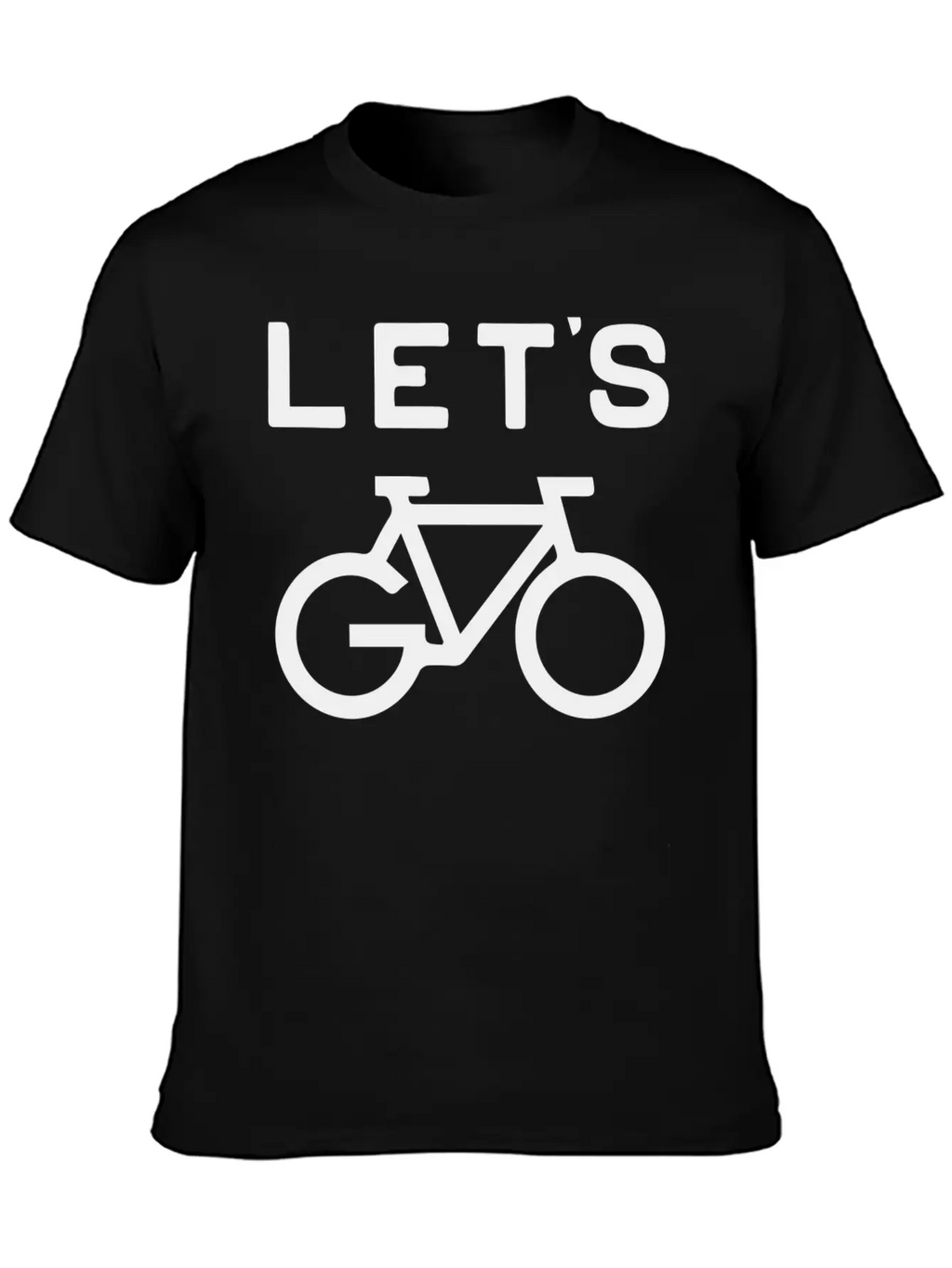 'Let's Cycle - Minimalist Design Classic Crew Neck Graphic Tee – Everyday Minimal Look