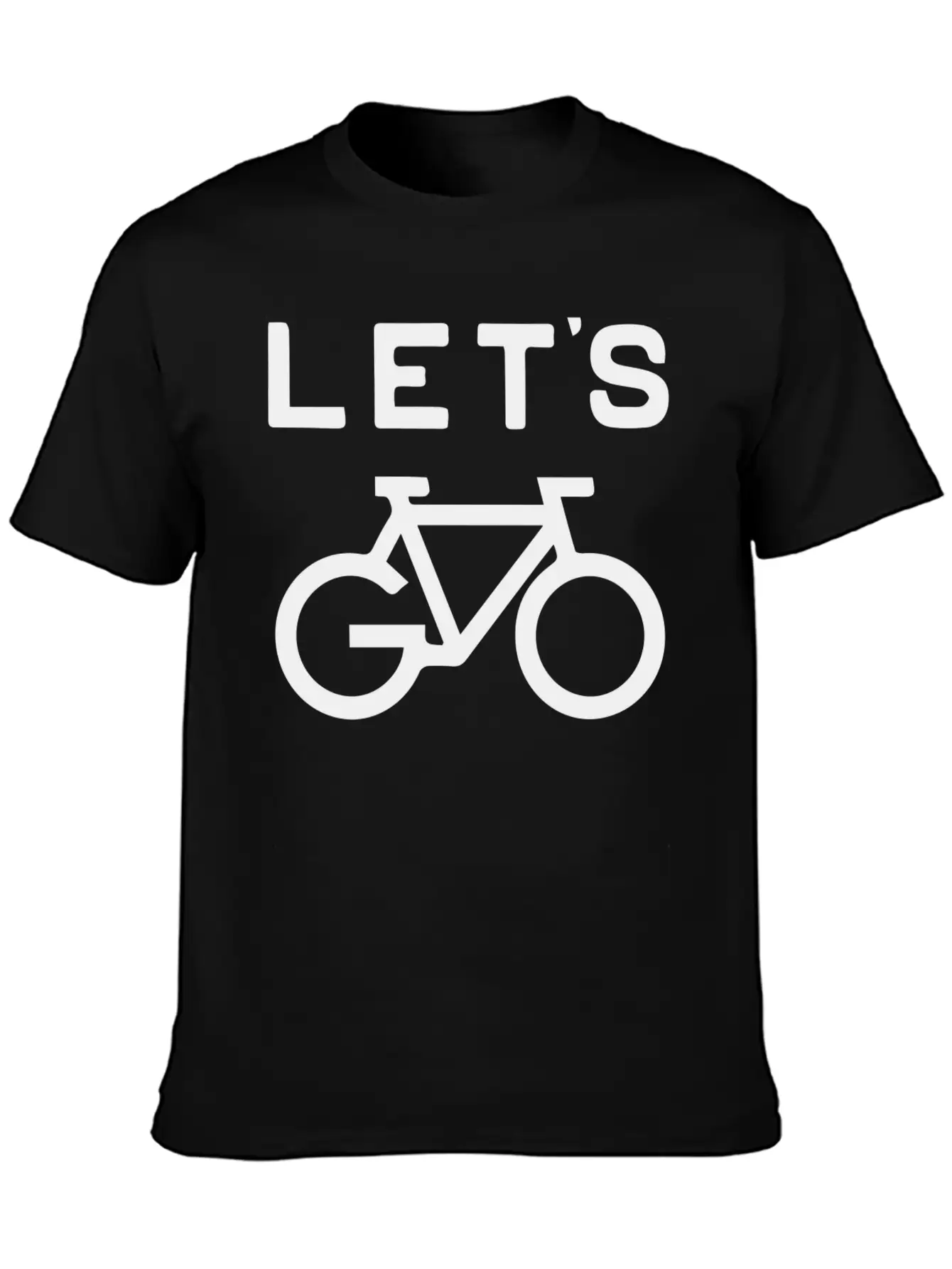 'Let's Cycle - Minimalist Design Classic Crew Neck Graphic Tee – Everyday Minimal Look