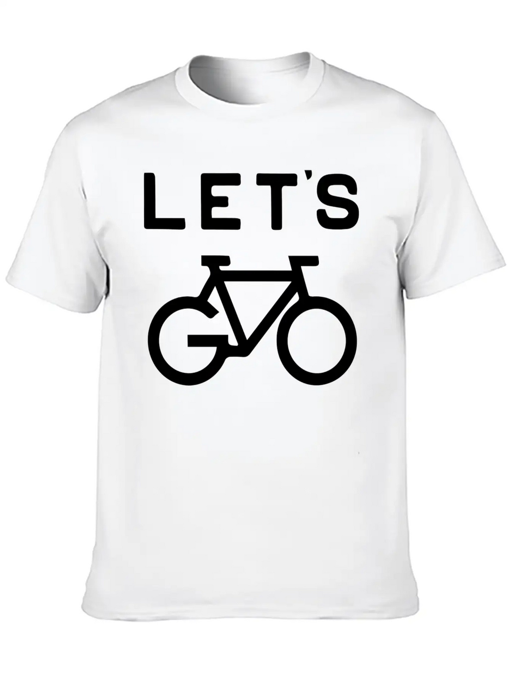 'Let's Cycle - Minimalist Design Classic Crew Neck Graphic Tee – Everyday Minimal Look