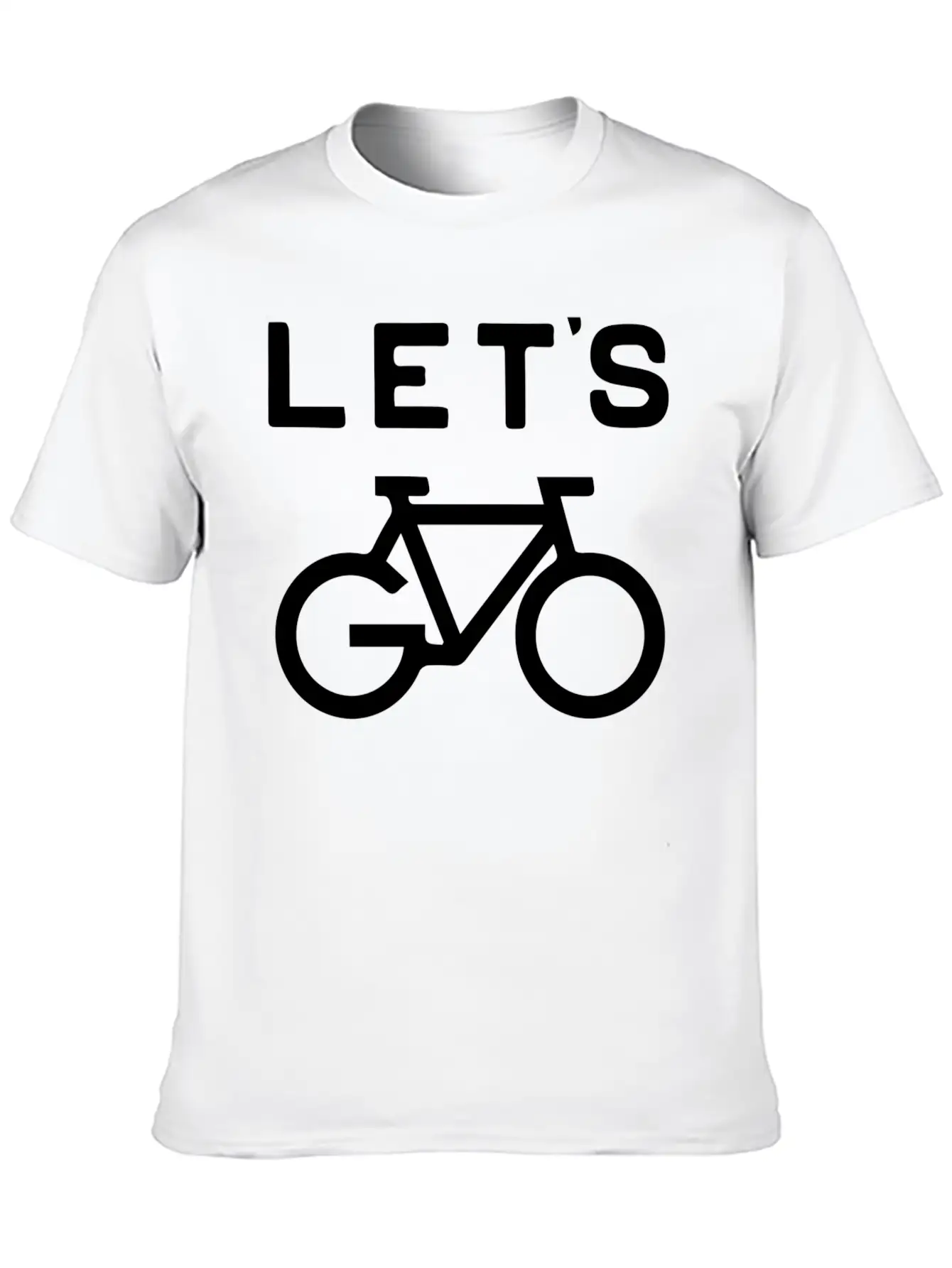 'Let's Cycle - Minimalist Design Classic Crew Neck Graphic Tee – Everyday Minimal Look