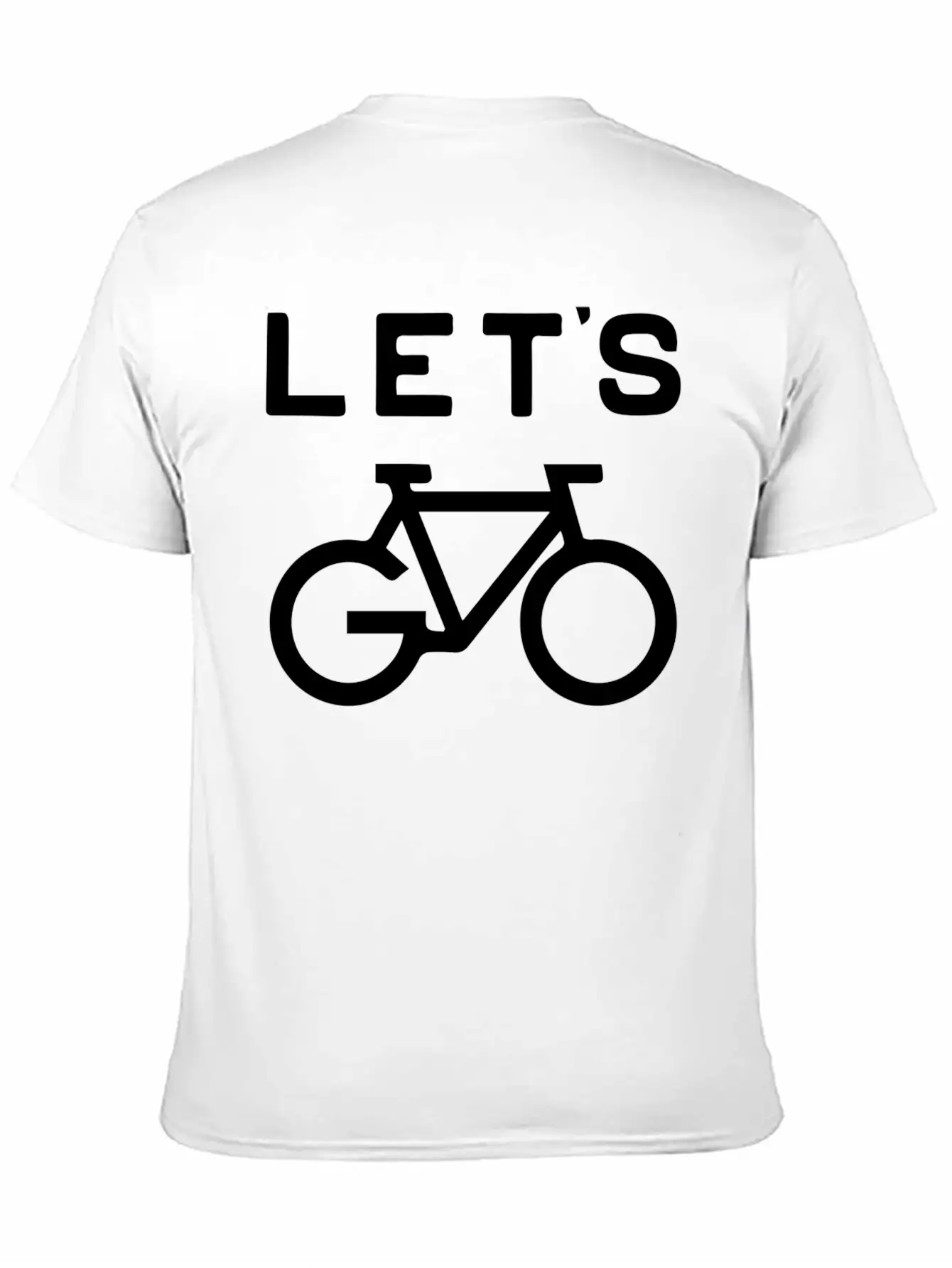 'Let's Cycle - Minimalist Design Classic Crew Neck Graphic Tee – Everyday Minimal Look