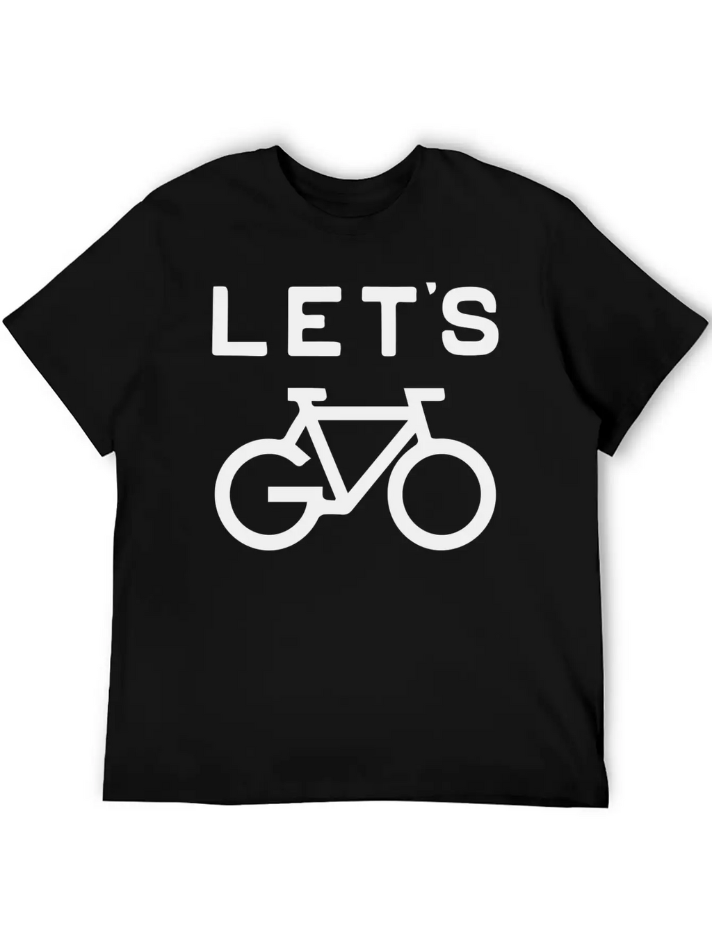 'Let's Cycle - Minimalist Design Classic Crew Neck Graphic Tee – Everyday Minimal Look