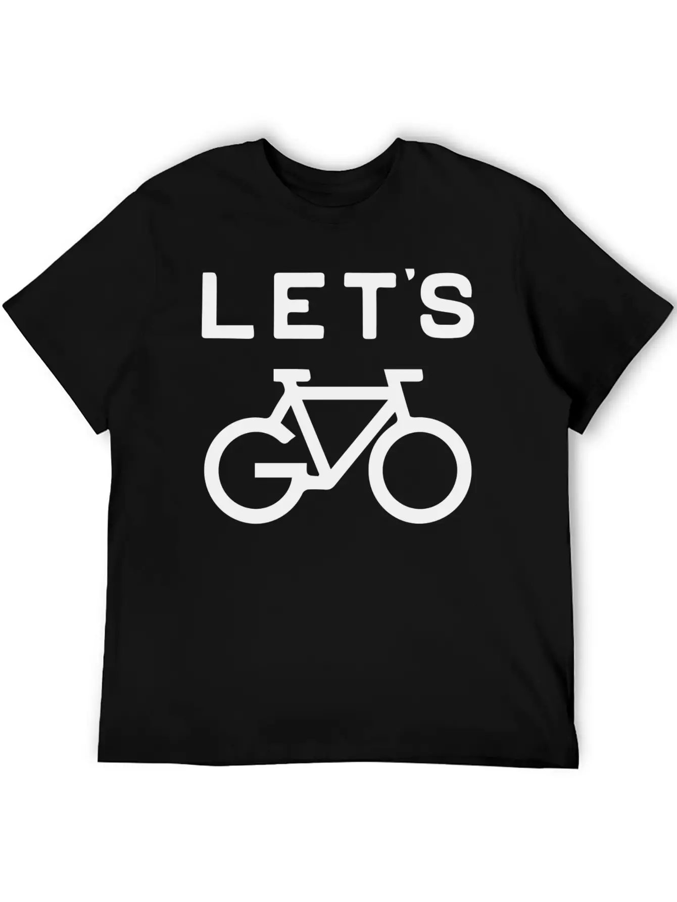'Let's Cycle - Minimalist Design Classic Crew Neck Graphic Tee – Everyday Minimal Look
