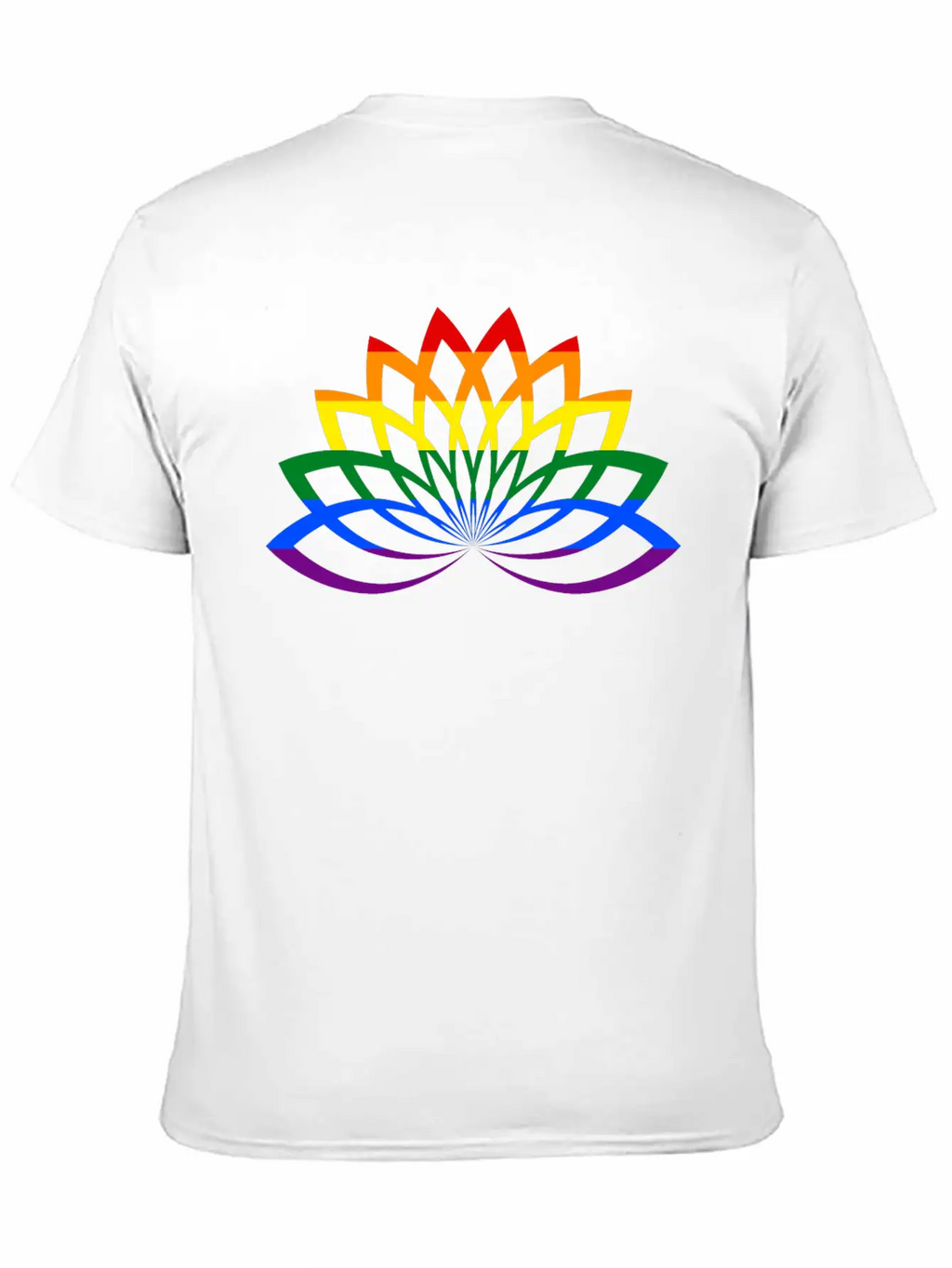 LGBT Lotus Flower Rainbow Yoga Lotus Blossom Timeless Short Sleeve Tee – Comfy And Minimalist Design