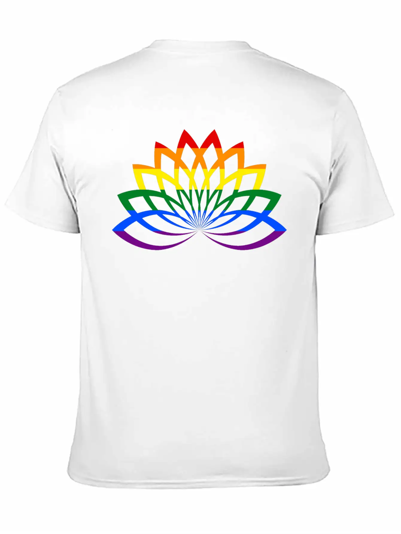 LGBT Lotus Flower Rainbow Yoga Lotus Blossom Timeless Short Sleeve Tee – Comfy And Minimalist Design