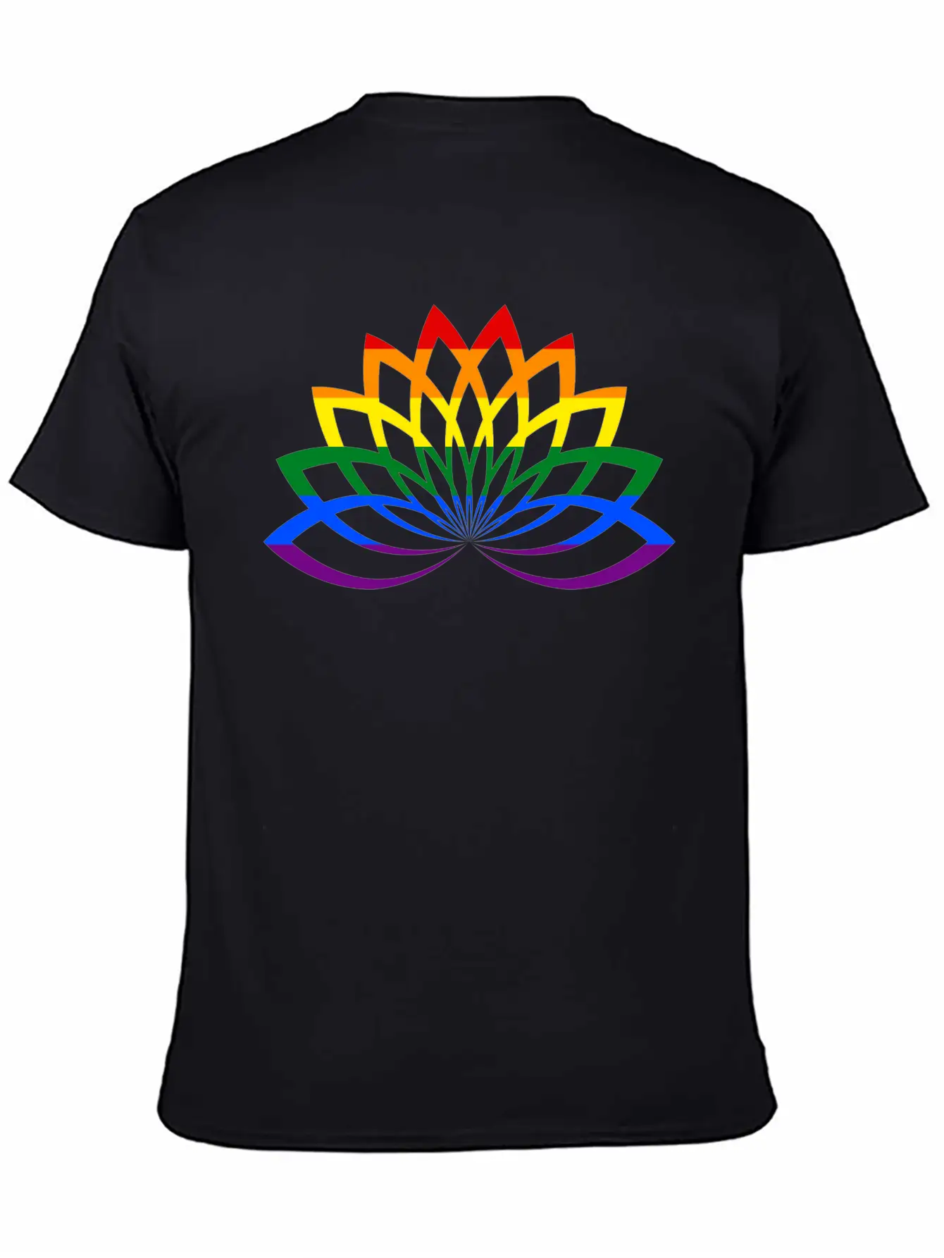 LGBT Lotus Flower Rainbow Yoga Lotus Blossom Timeless Short Sleeve Tee – Comfy And Minimalist Design