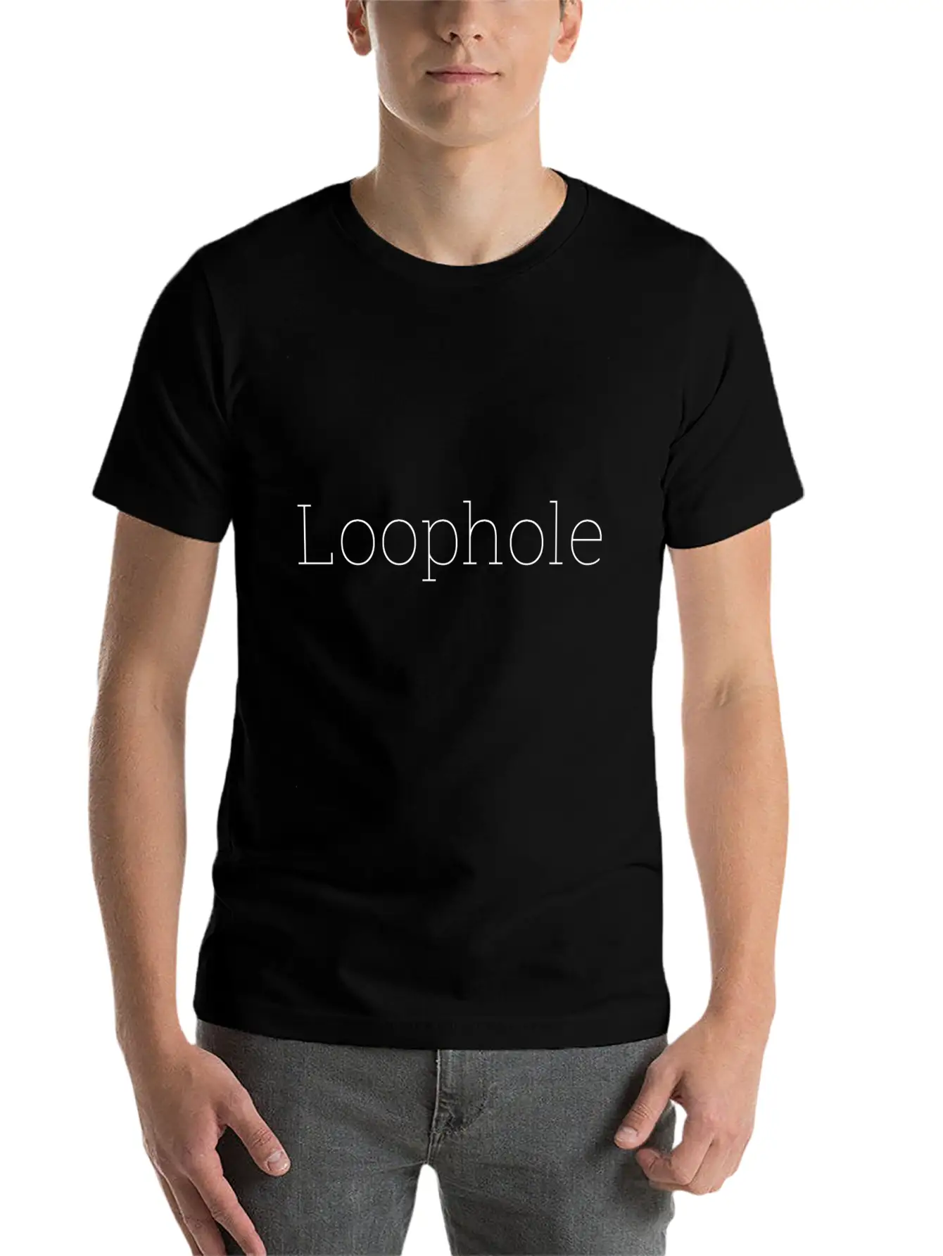"Loophole" Abstract Design. Timeless Short Sleeve Tee – Comfy And Minimalist Design