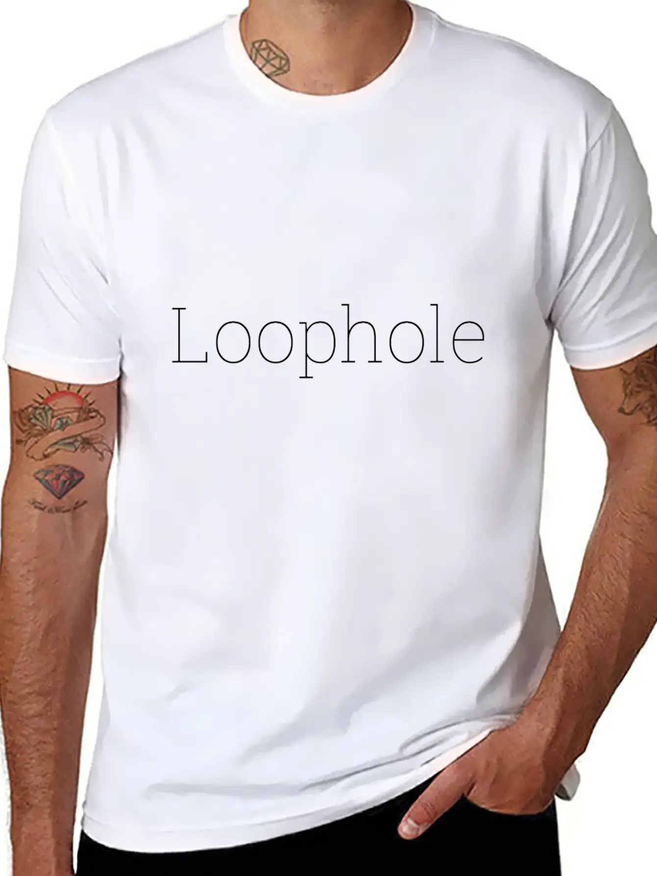 "Loophole" Abstract Design. Timeless Short Sleeve Tee – Comfy And Minimalist Design