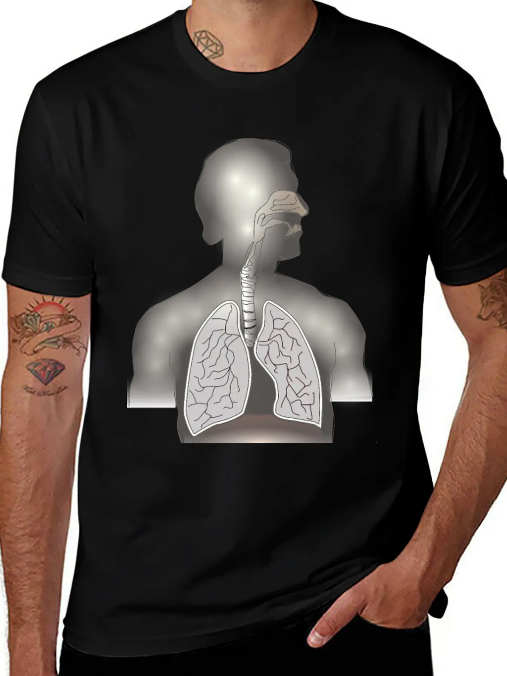 Lungs, Windpipe Mouth (Remix Of Moini) Modern Fit Casual T-Shirt – Clean And Versatile Design