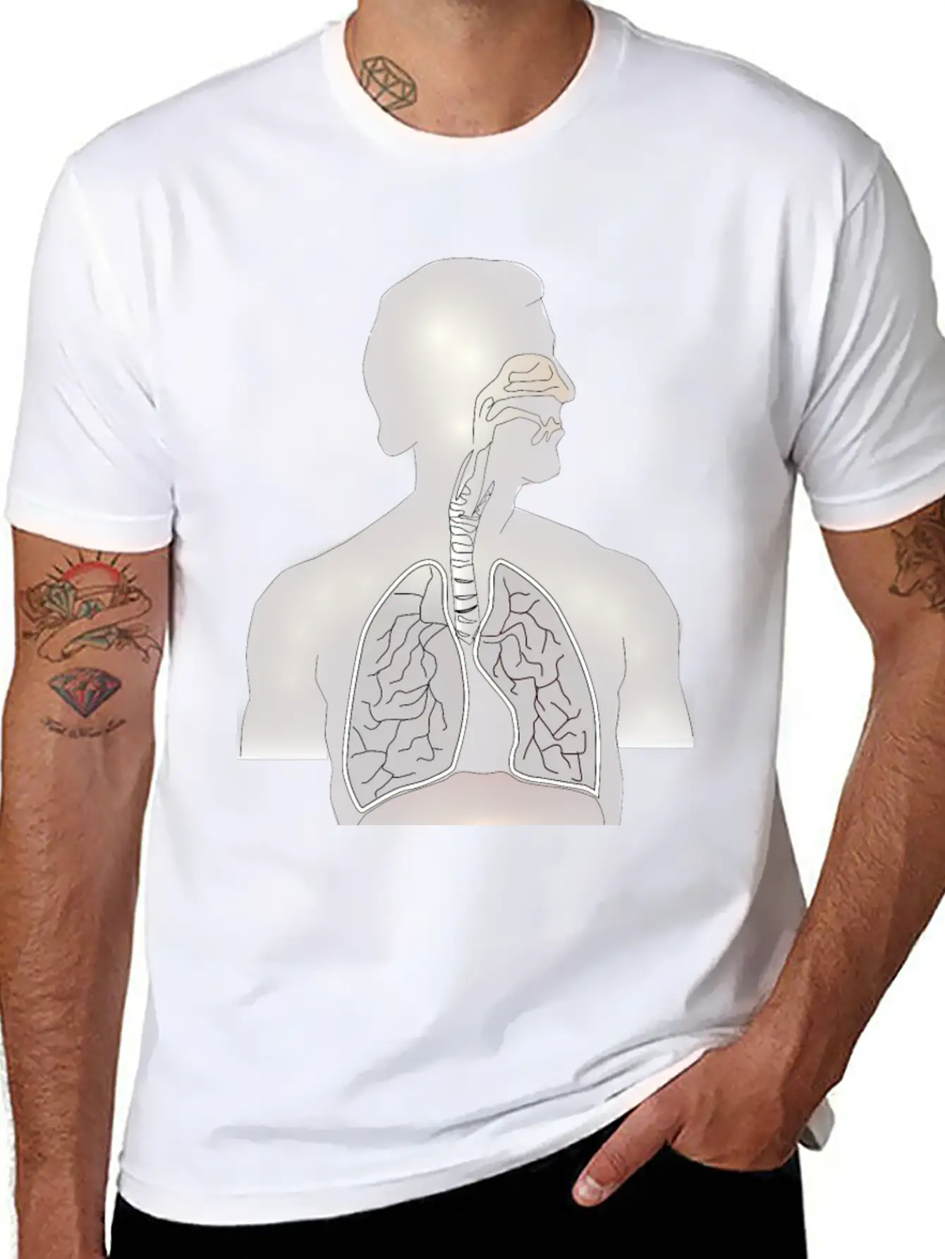 Lungs, Windpipe Mouth (Remix Of Moini) Modern Fit Casual T-Shirt – Clean And Versatile Design