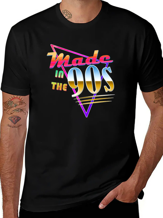 "Made In The 90s" Vaporwave Design. Retro 90's Classic Crew Neck Graphic Tee – Everyday Minimal Look