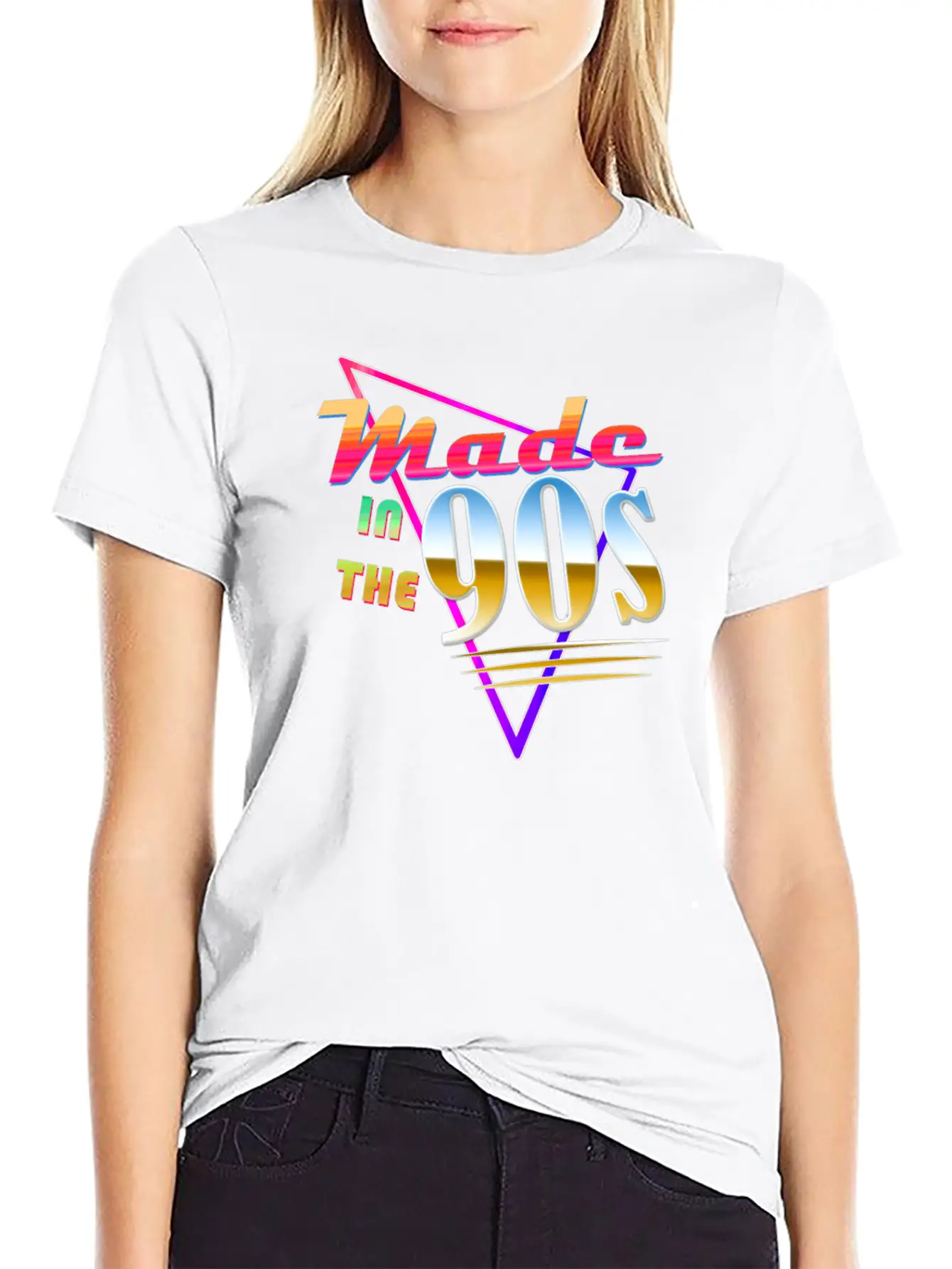 "Made In The 90s" Vaporwave Design. Retro 90's Classic Crew Neck Graphic Tee – Everyday Minimal Look