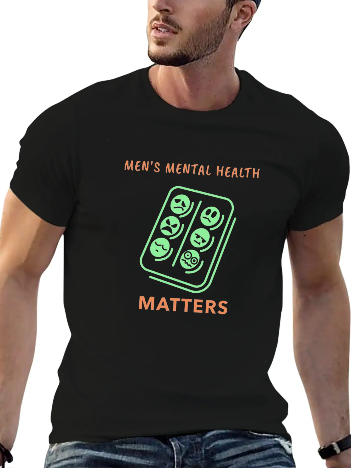 Mens Mental Health Matters Timeless Short Sleeve Tee – Comfy And Minimalist Design