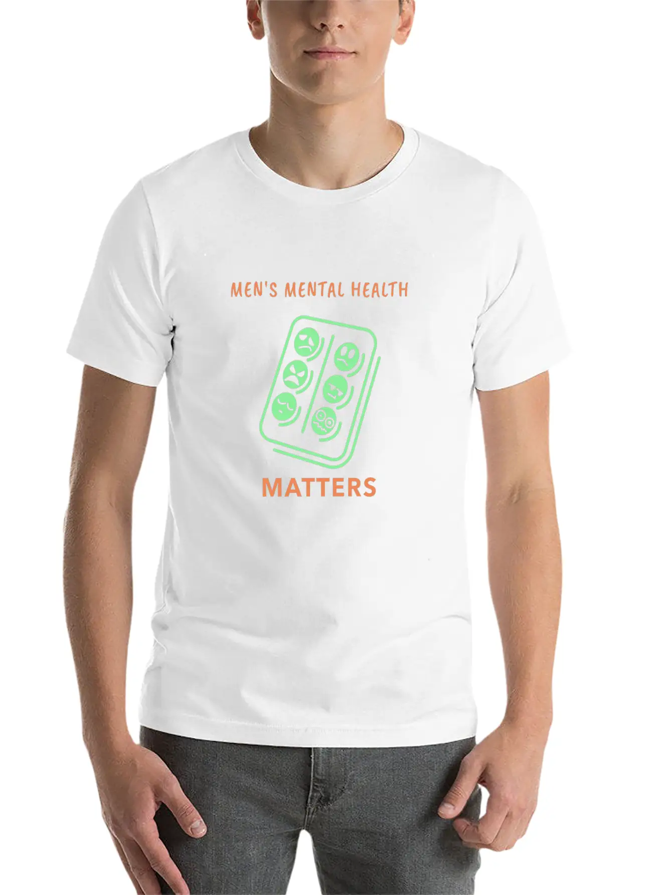Mens Mental Health Matters Timeless Short Sleeve Tee – Comfy And Minimalist Design