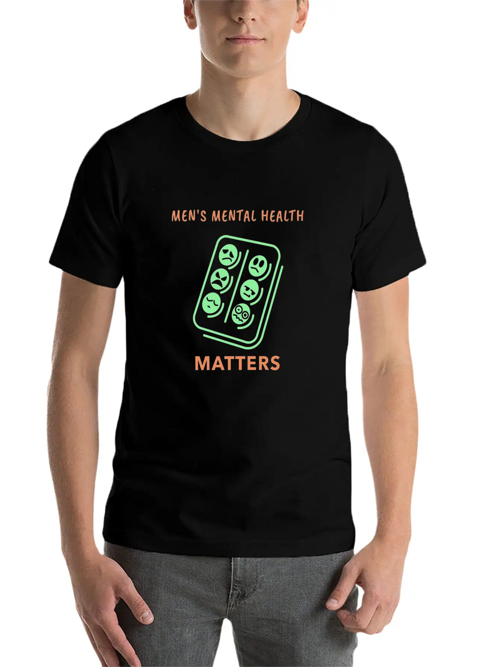 Mens Mental Health Matters Timeless Short Sleeve Tee – Comfy And Minimalist Design