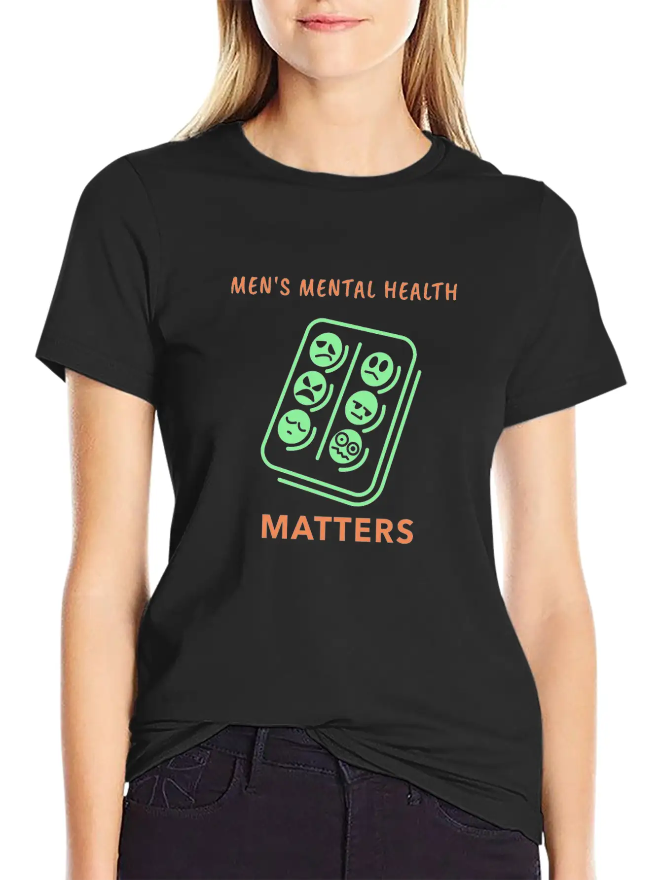 Mens Mental Health Matters Timeless Short Sleeve Tee – Comfy And Minimalist Design