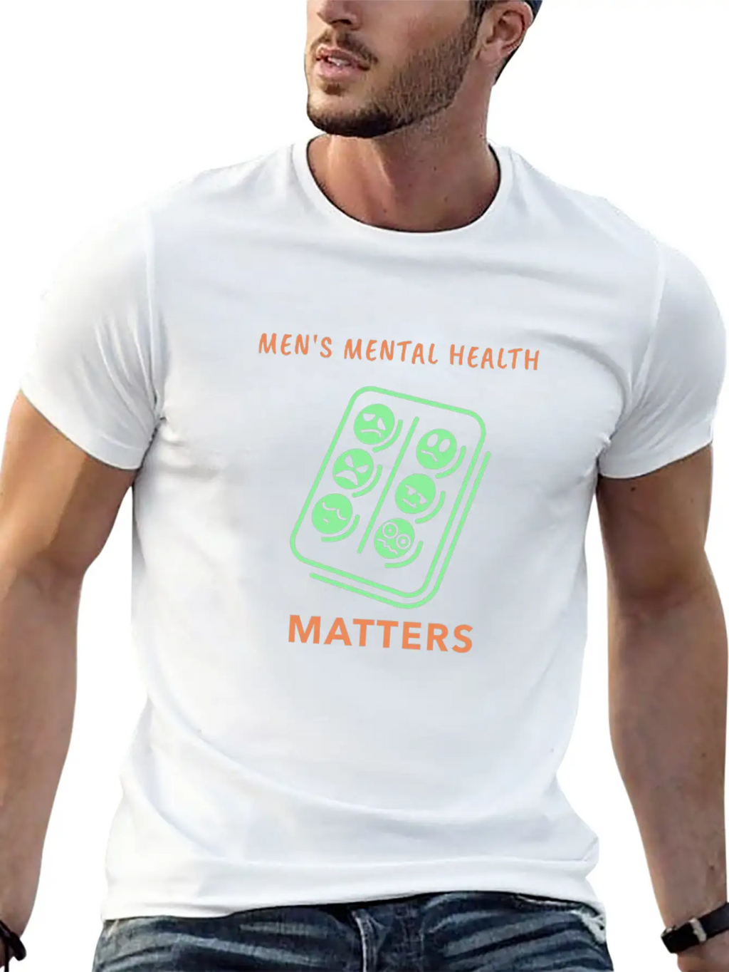 Mens Mental Health Matters Timeless Short Sleeve Tee – Comfy And Minimalist Design