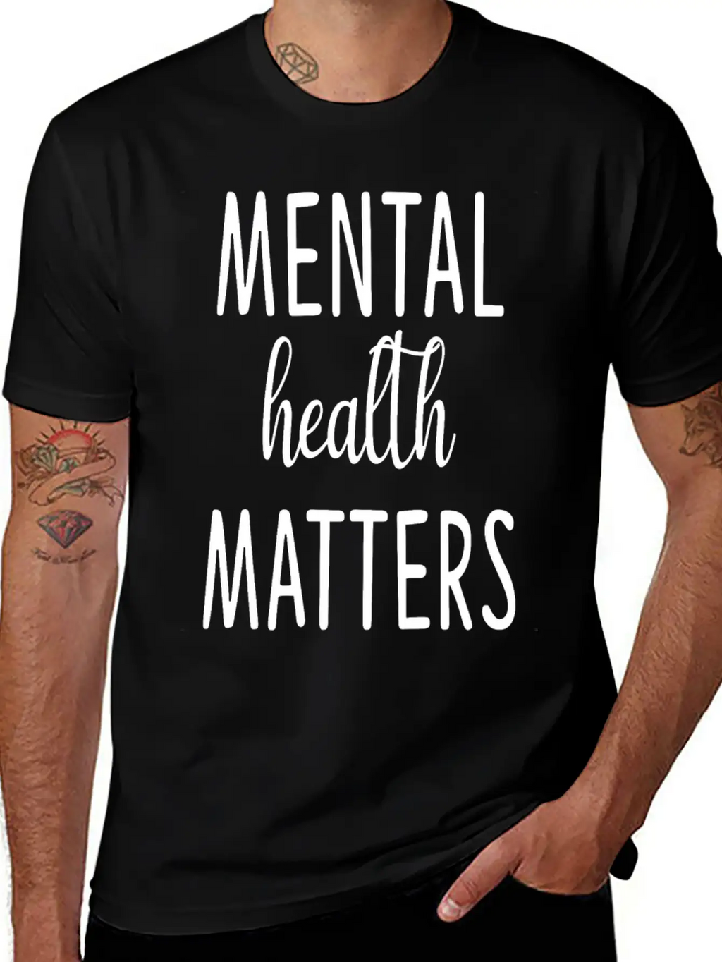 Mental Health Matters Classic Crew Neck Graphic Tee – Everyday Minimal Look