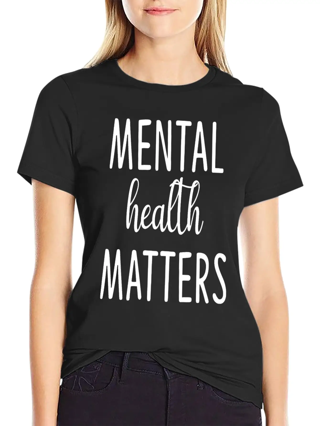 Mental Health Matters Classic Crew Neck Graphic Tee – Everyday Minimal Look