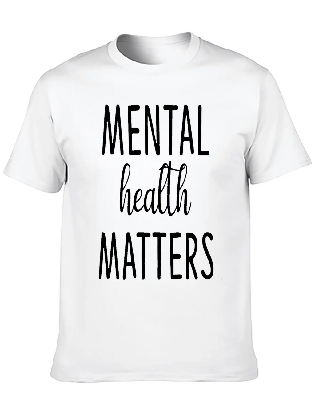 Mental Health Matters Classic Crew Neck Graphic Tee – Everyday Minimal Look