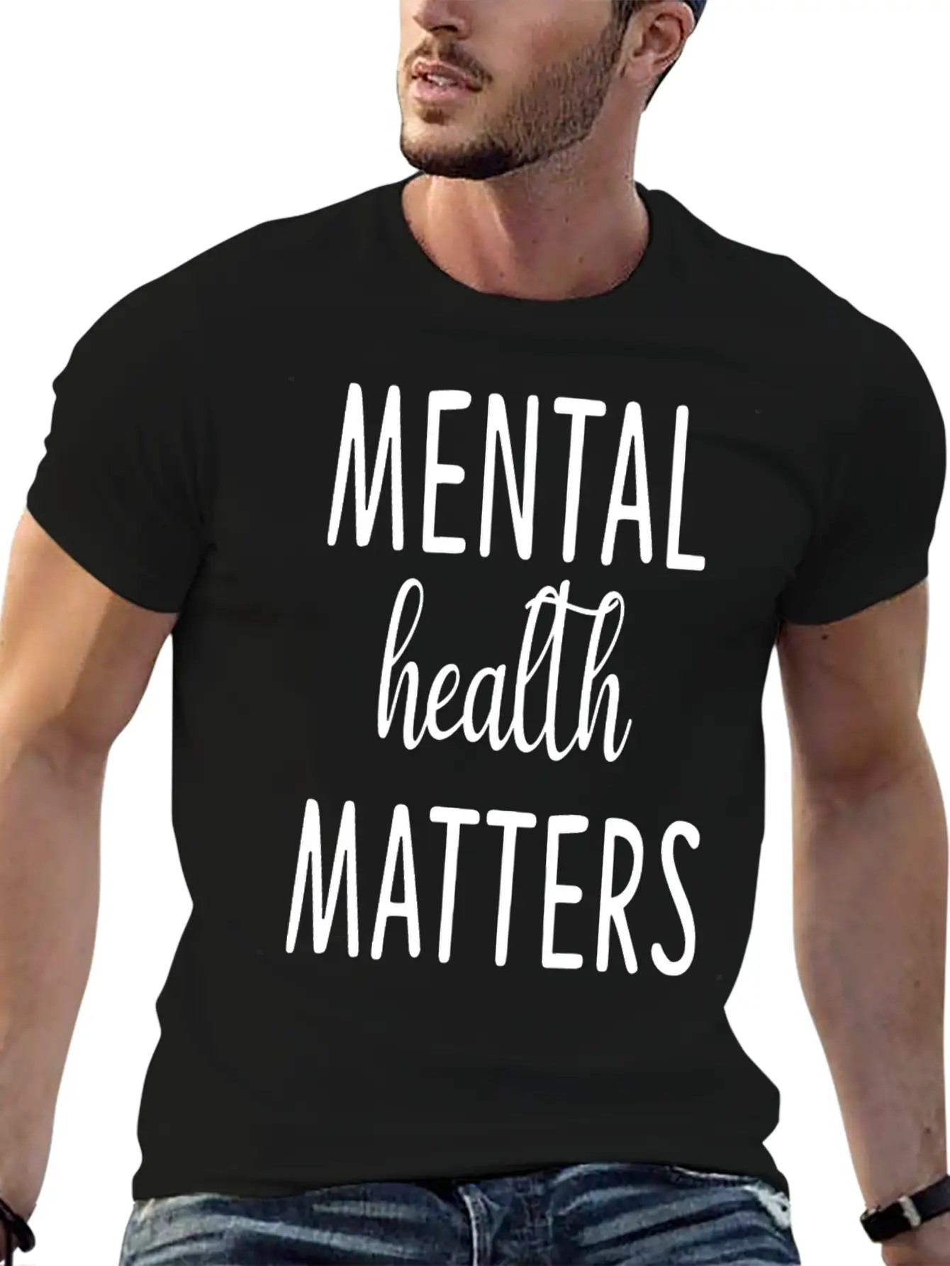 Mental Health Matters Classic Crew Neck Graphic Tee – Everyday Minimal Look