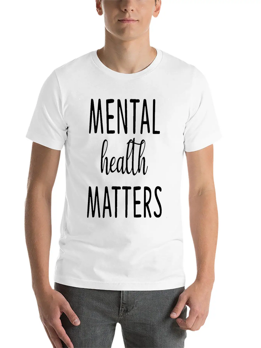 Mental Health Matters Classic Crew Neck Graphic Tee – Everyday Minimal Look
