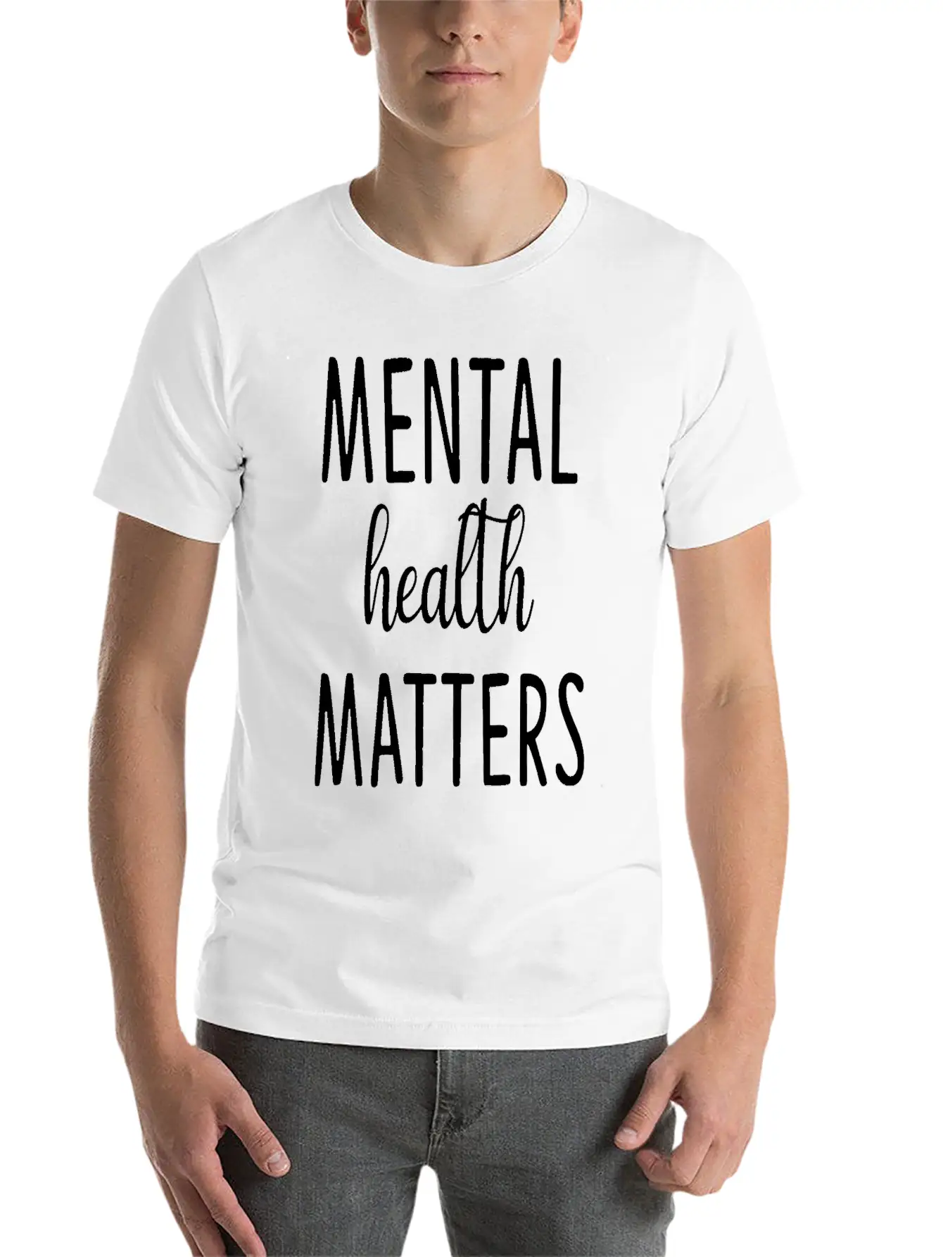 Mental Health Matters Classic Crew Neck Graphic Tee – Everyday Minimal Look