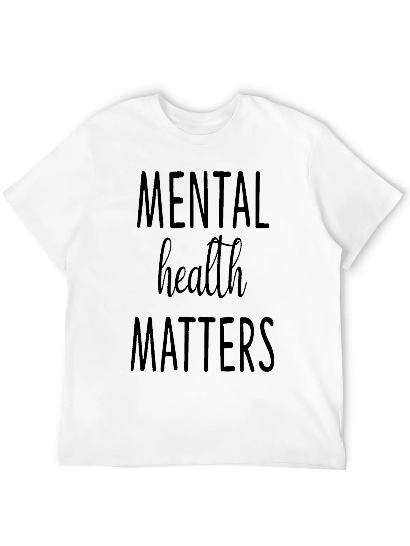 Mental Health Matters Classic Crew Neck Graphic Tee – Everyday Minimal Look