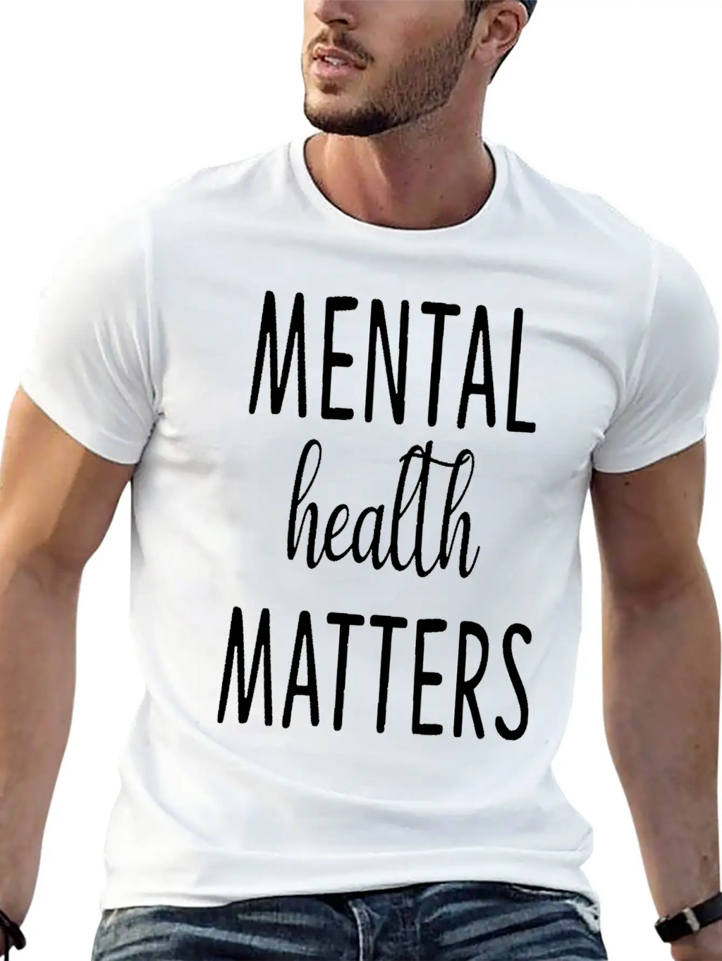 Mental Health Matters Classic Crew Neck Graphic Tee – Everyday Minimal Look