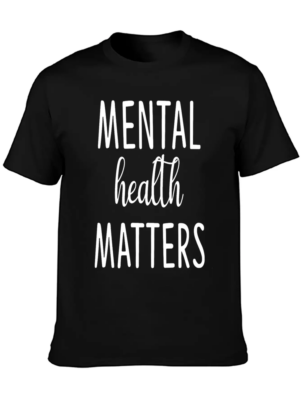 Mental Health Matters Classic Crew Neck Graphic Tee – Everyday Minimal Look