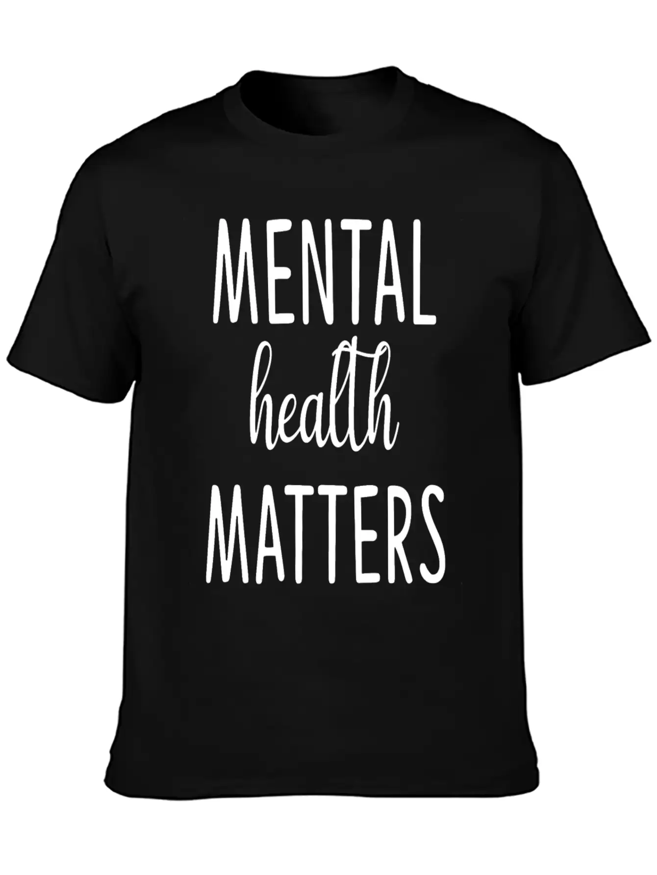 Mental Health Matters Classic Crew Neck Graphic Tee – Everyday Minimal Look