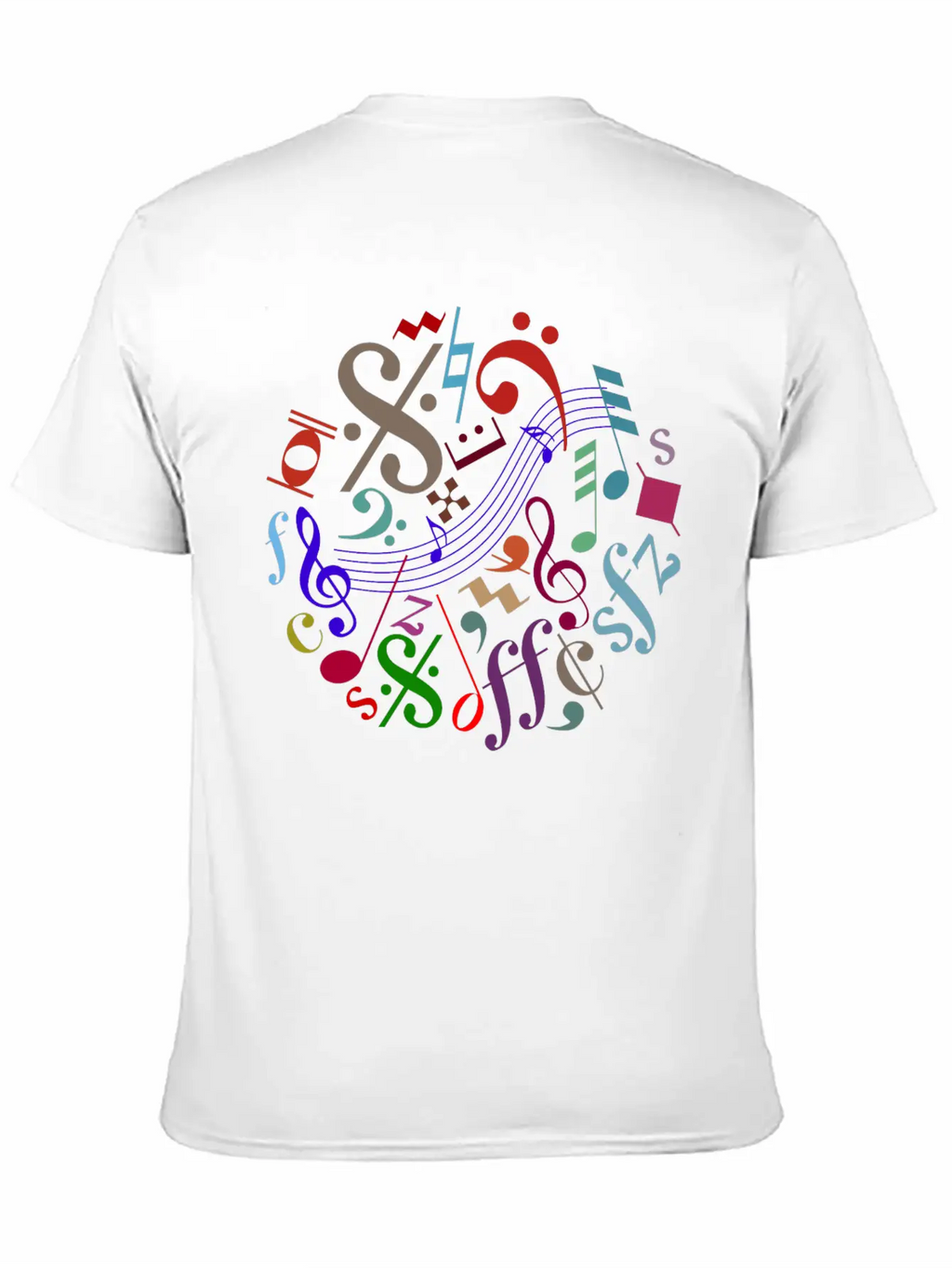 Music Signs - Music Notes Timeless Short Sleeve Tee – Comfy And Minimalist Design