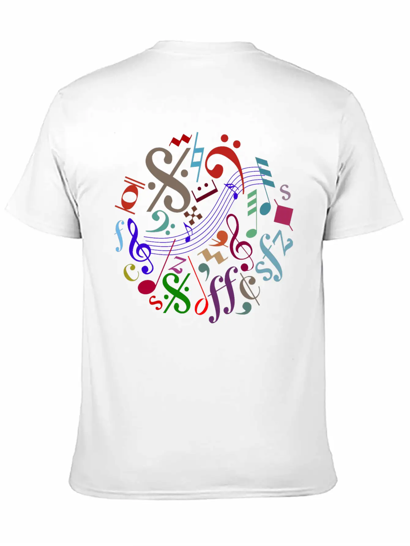 Music Signs - Music Notes Timeless Short Sleeve Tee – Comfy And Minimalist Design