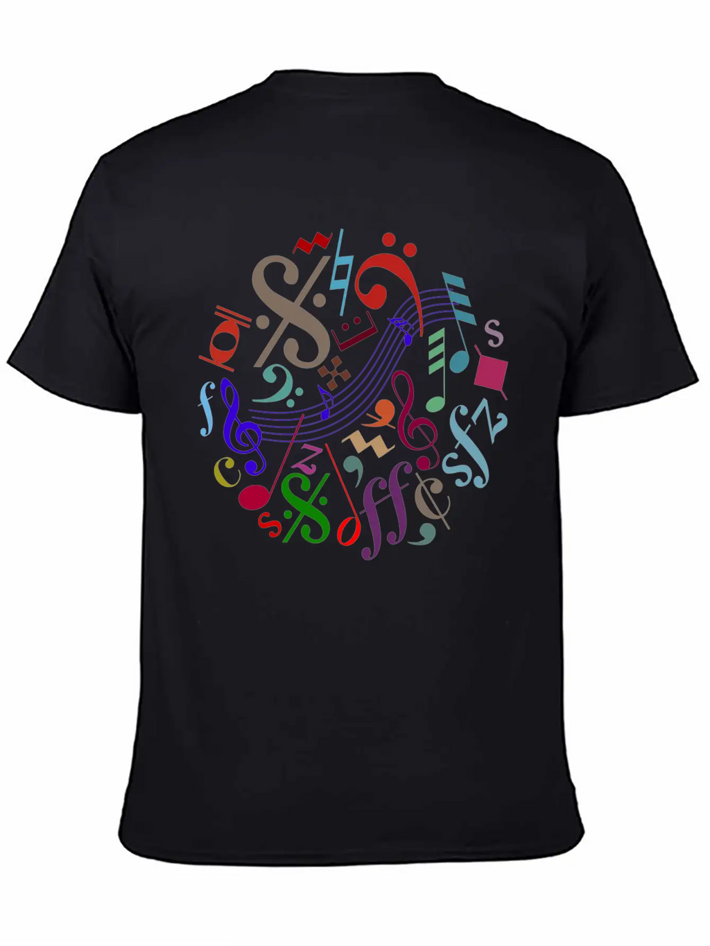Music Signs - Music Notes Timeless Short Sleeve Tee – Comfy And Minimalist Design