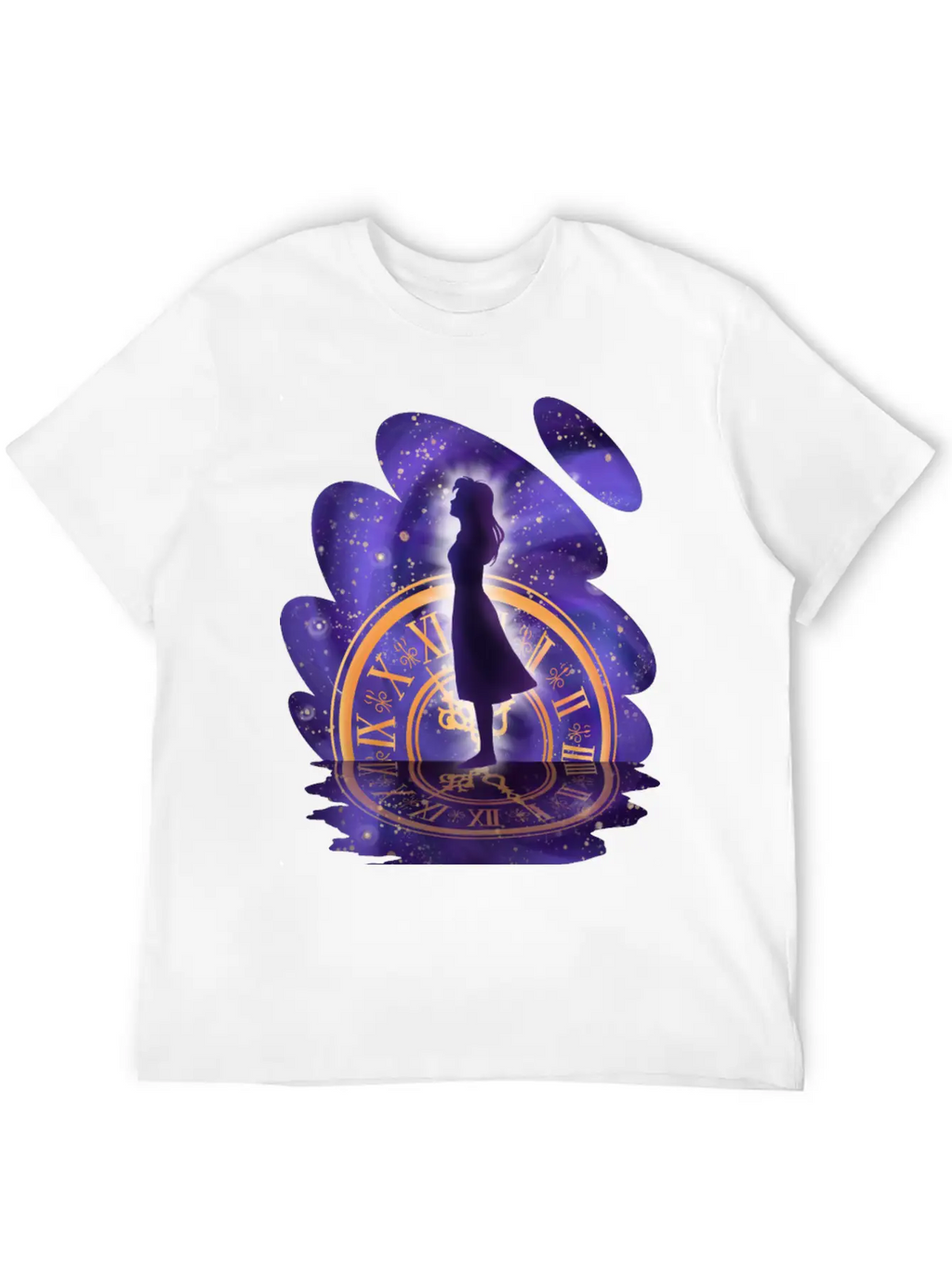 Mystic Timekeeper's Silhouette Timeless Short Sleeve Tee – Comfy And Minimalist Design