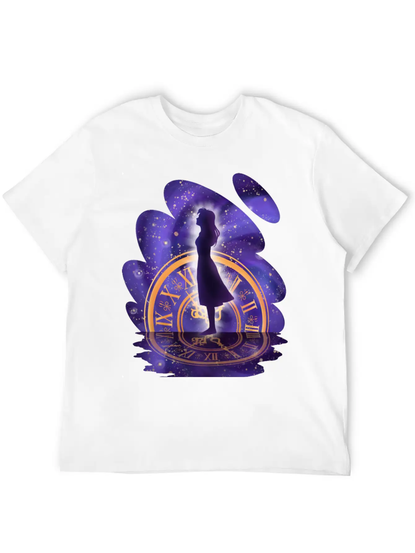 Mystic Timekeeper's Silhouette Timeless Short Sleeve Tee – Comfy And Minimalist Design