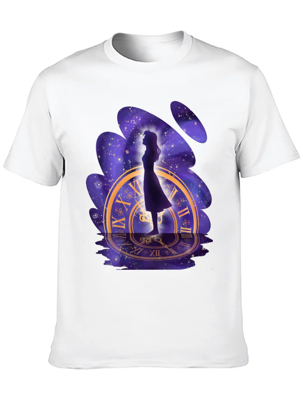 Mystic Timekeeper's Silhouette Timeless Short Sleeve Tee – Comfy And Minimalist Design