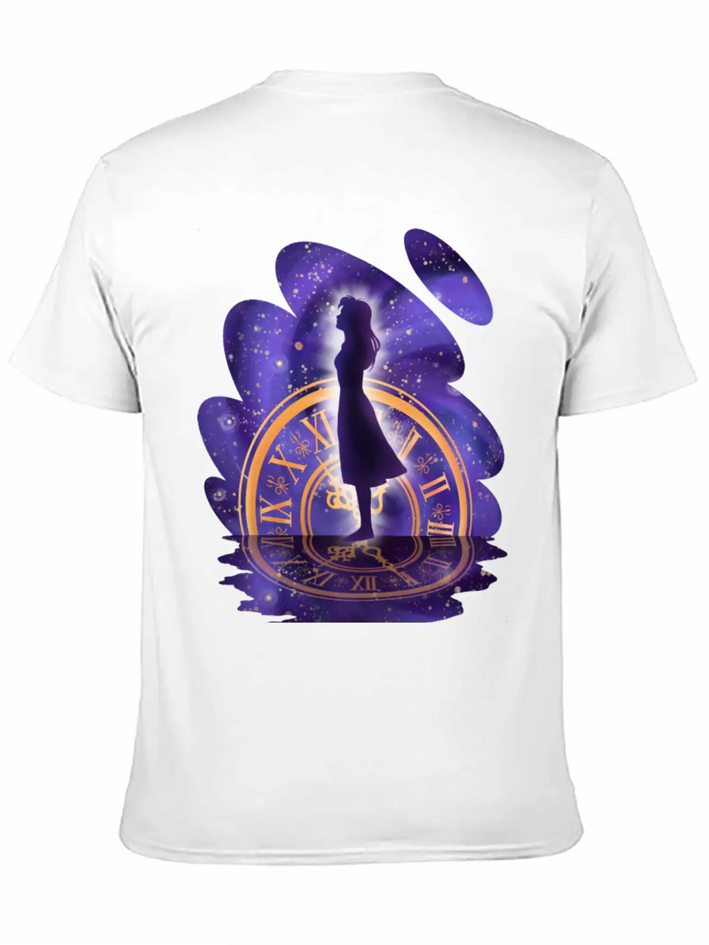Mystic Timekeeper's Silhouette Timeless Short Sleeve Tee – Comfy And Minimalist Design