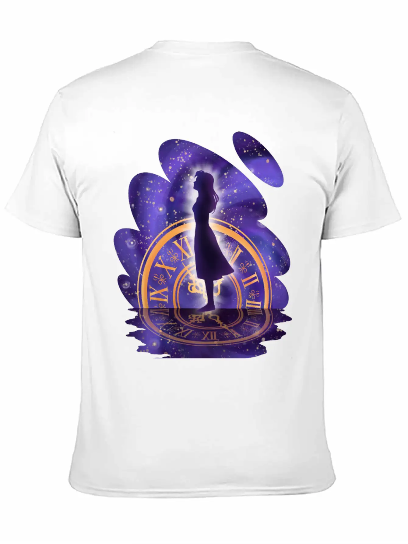 Mystic Timekeeper's Silhouette Timeless Short Sleeve Tee – Comfy And Minimalist Design