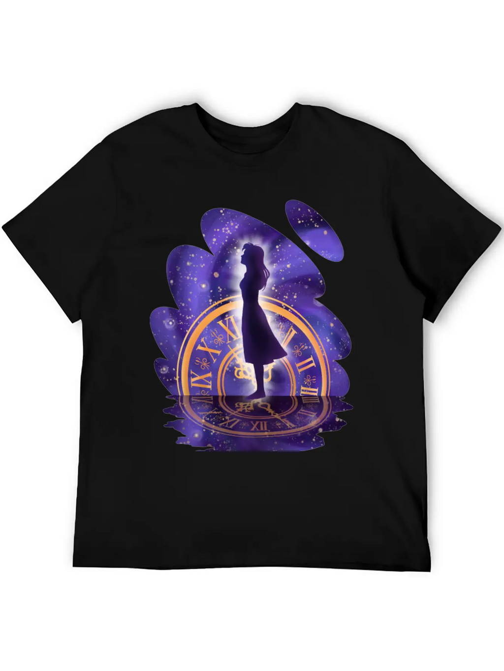 Mystic Timekeeper's Silhouette Timeless Short Sleeve Tee – Comfy And Minimalist Design