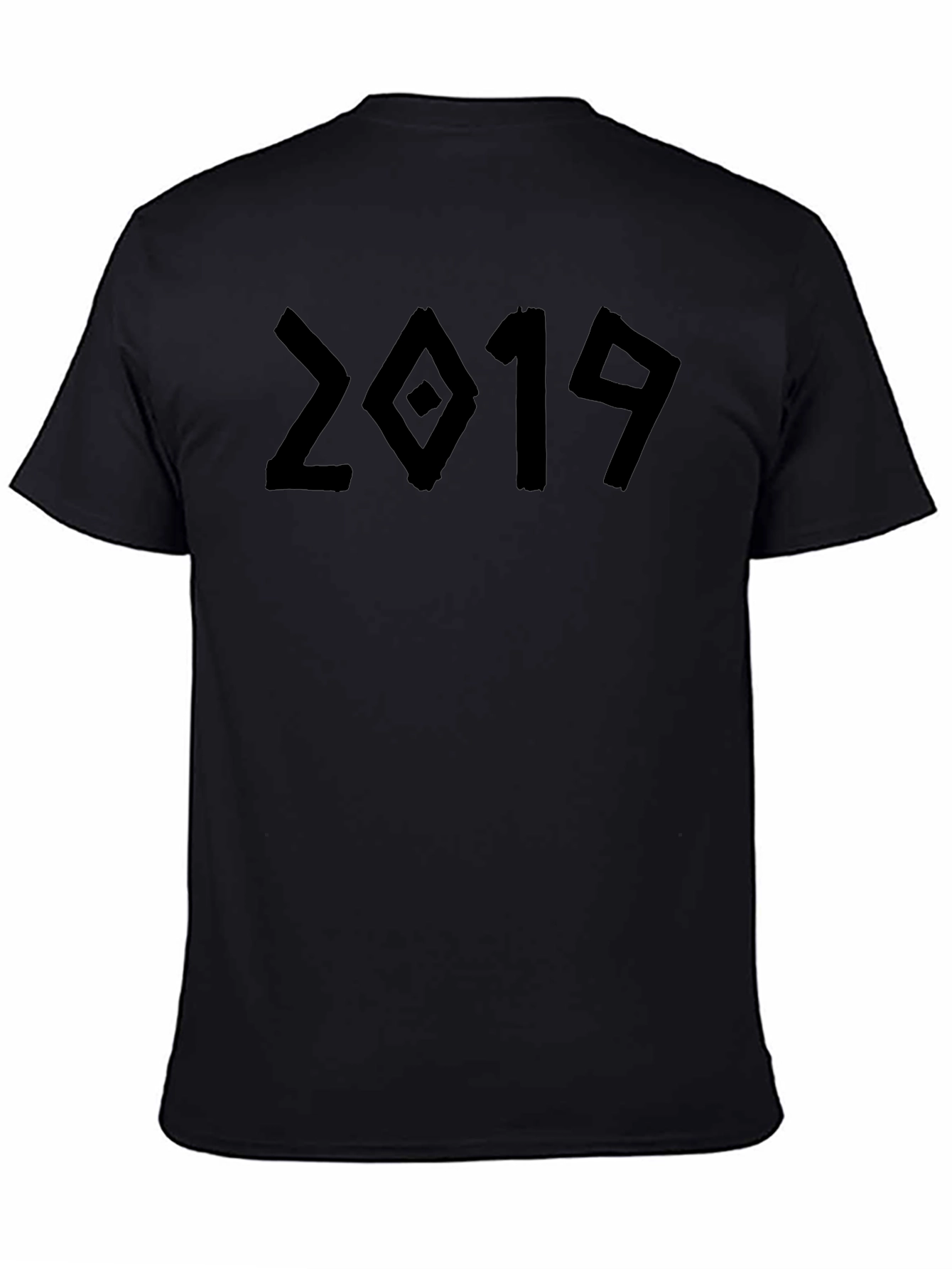 Retro 2019 Graphic Tee - Soft Black Cotton