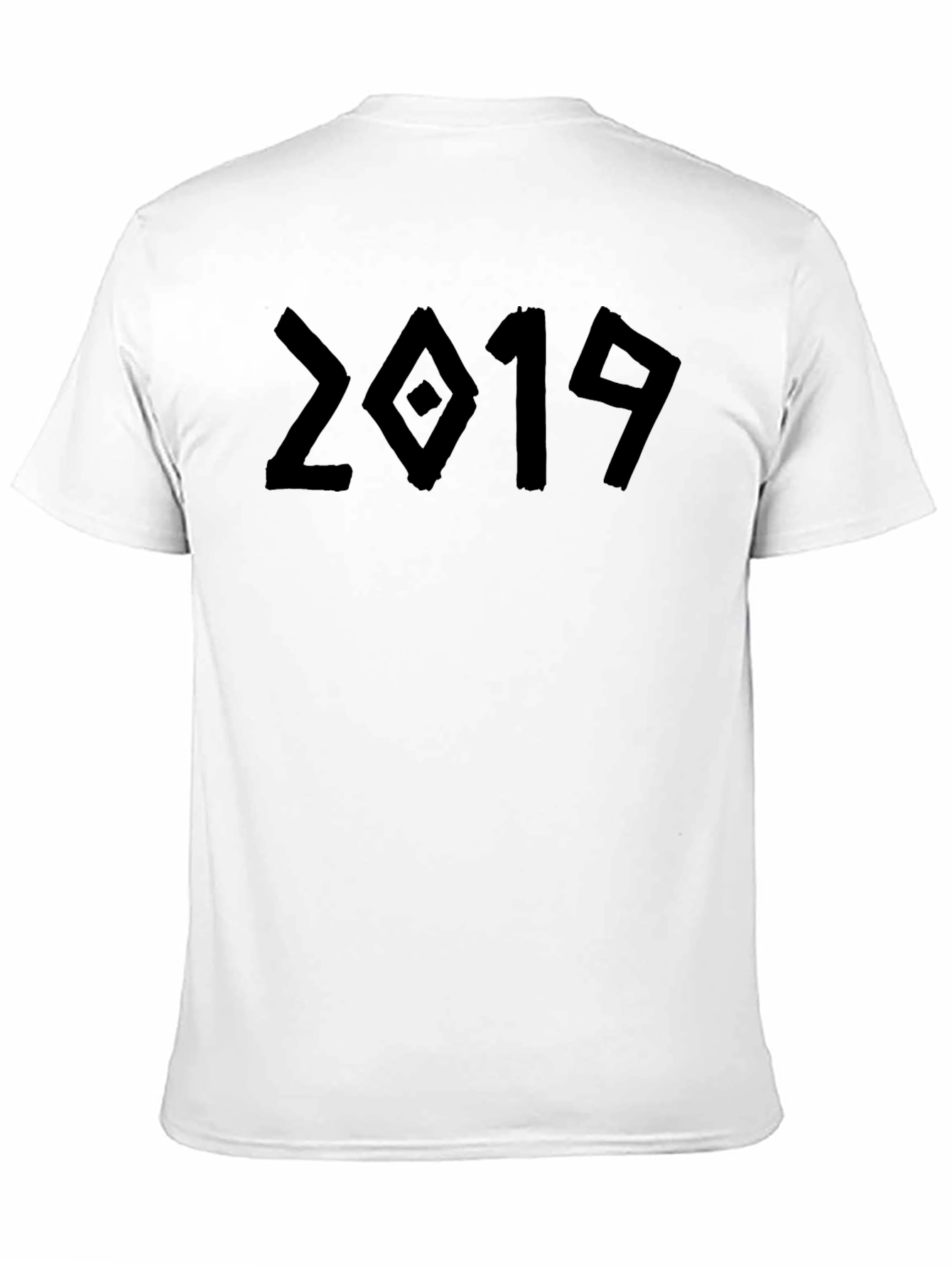 Retro 2019 Graphic Tee - Soft Black Cotton