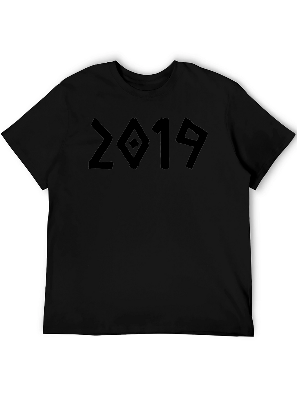 Retro 2019 Graphic Tee - Soft Black Cotton