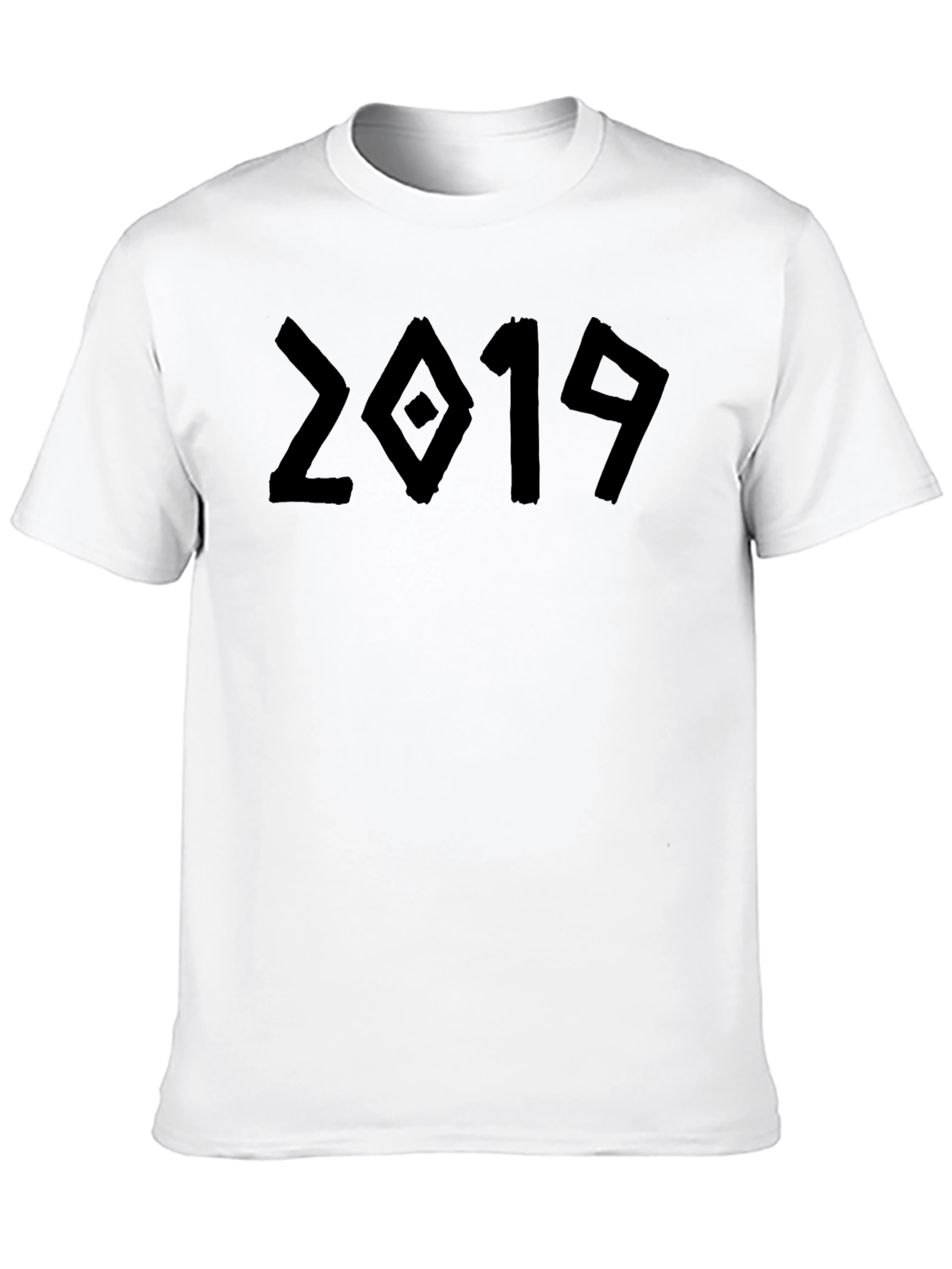 Retro 2019 Graphic Tee - Soft Black Cotton