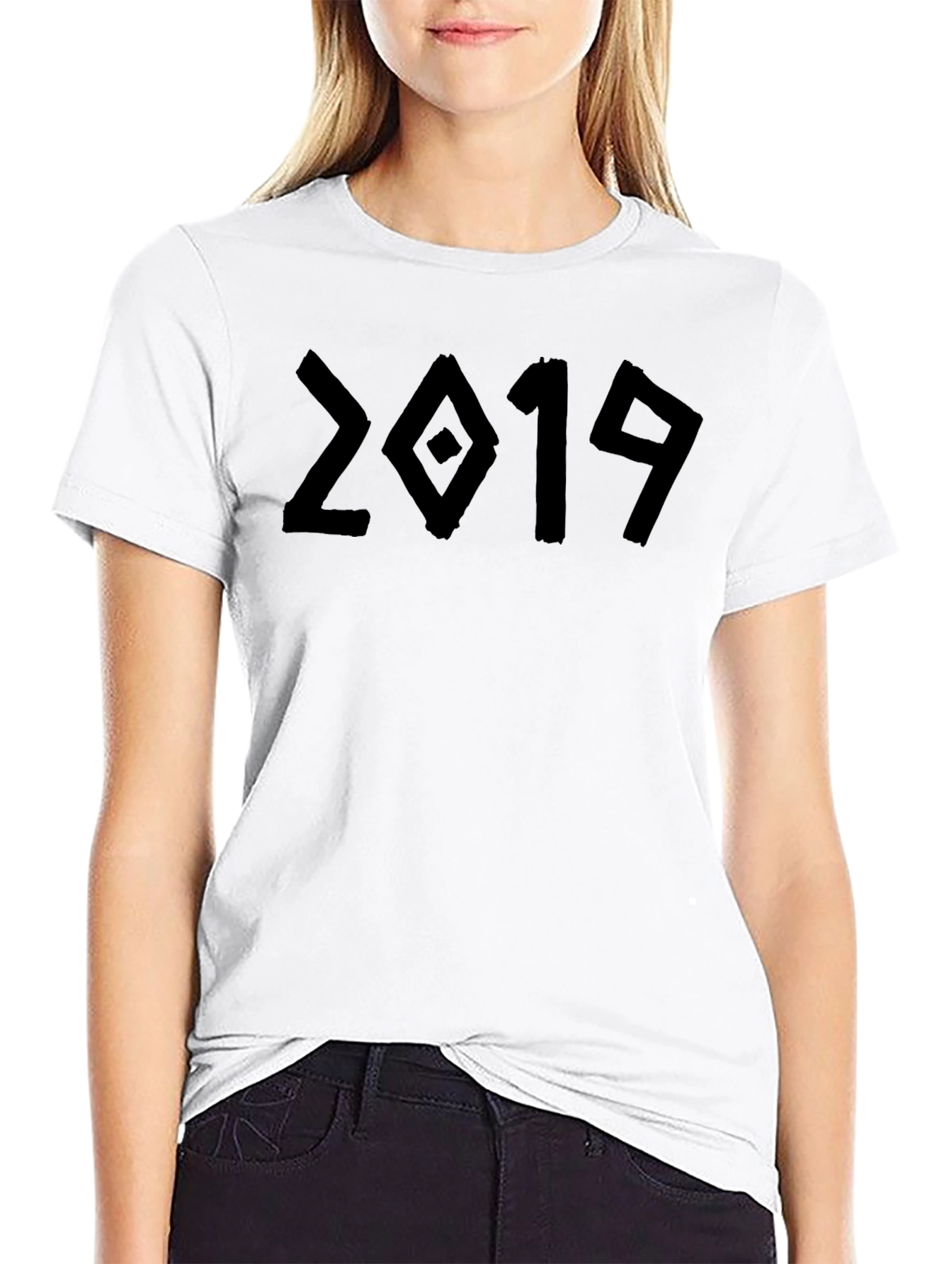 Retro 2019 Graphic Tee - Soft Black Cotton