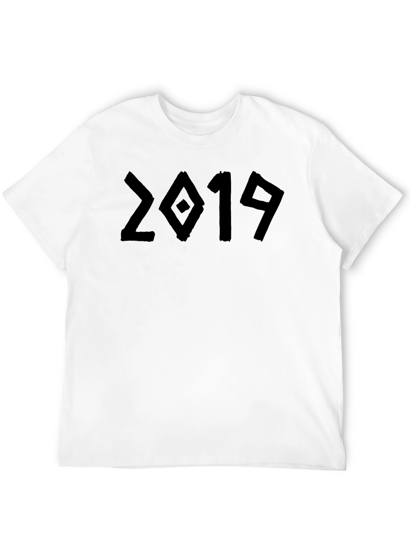 Retro 2019 Graphic Tee - Soft Black Cotton