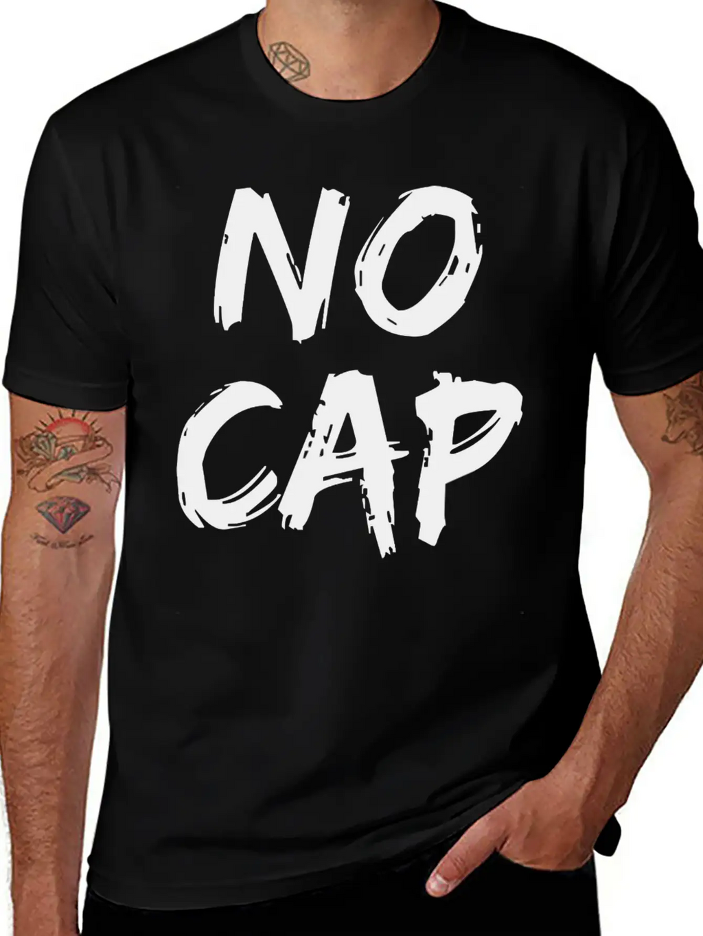 No Cap Urban Slang Rap Trap Music Boyfriend Men Timeless Short Sleeve Tee – Comfy And Minimalist Design