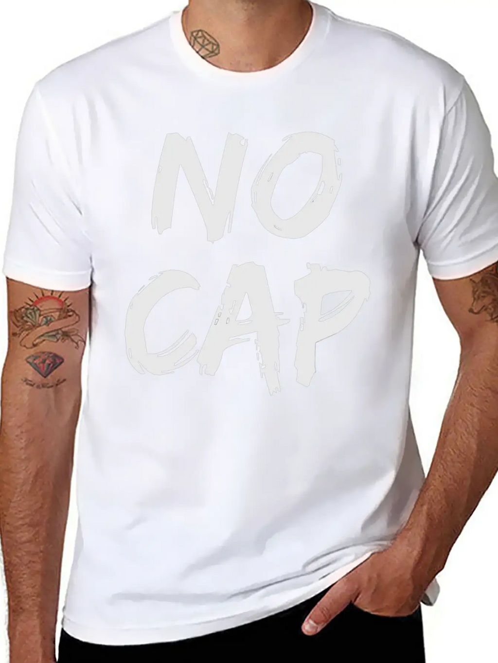 No Cap Urban Slang Rap Trap Music Boyfriend Men Timeless Short Sleeve Tee – Comfy And Minimalist Design